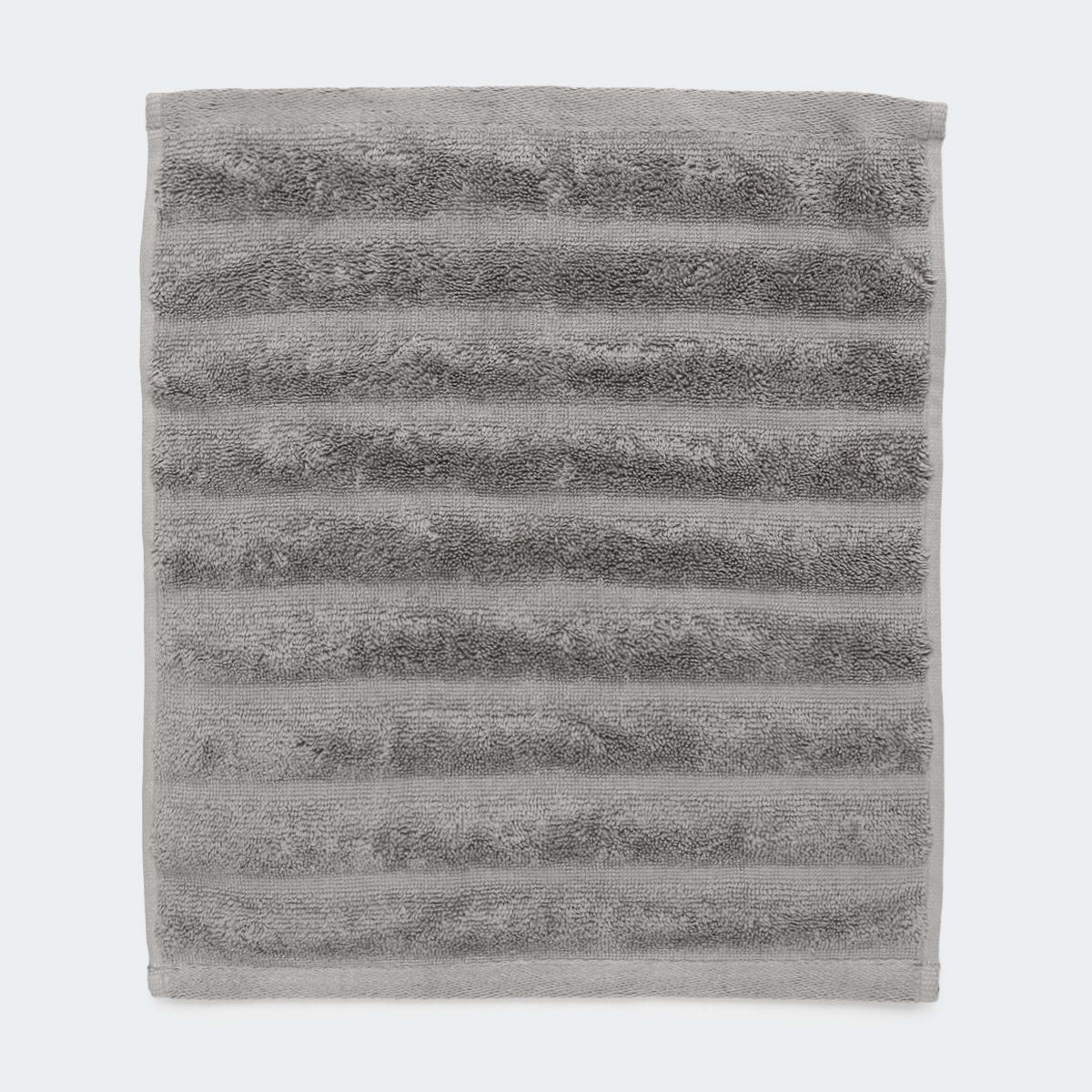 Thick Ribbed Australian Cotton Face Washer Silver Kmart