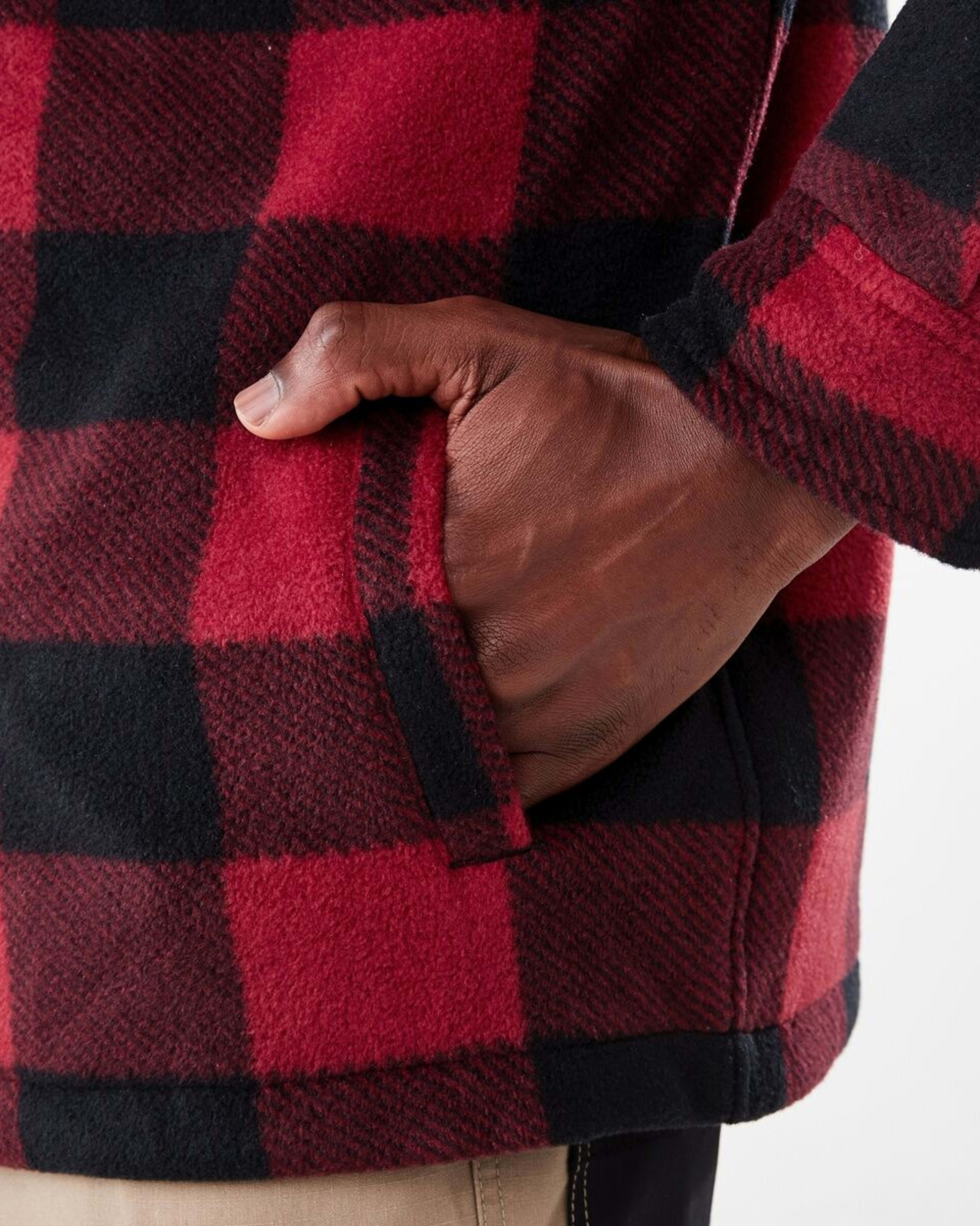 8 Workwear Padded Industrial Jacket Red Check, 8 of 8