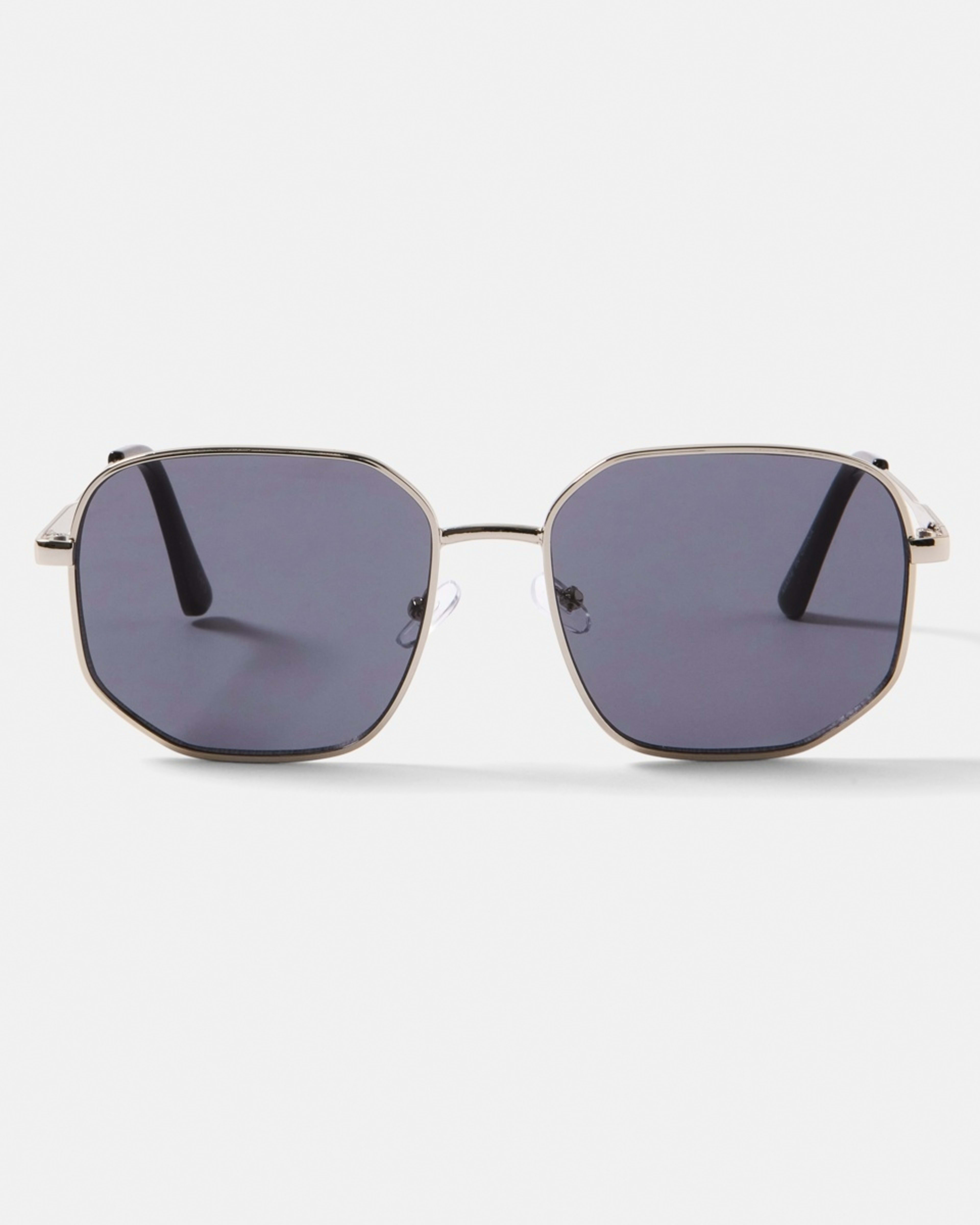4 Metal Square Frame Sunglasses SILVER, 4 of 6