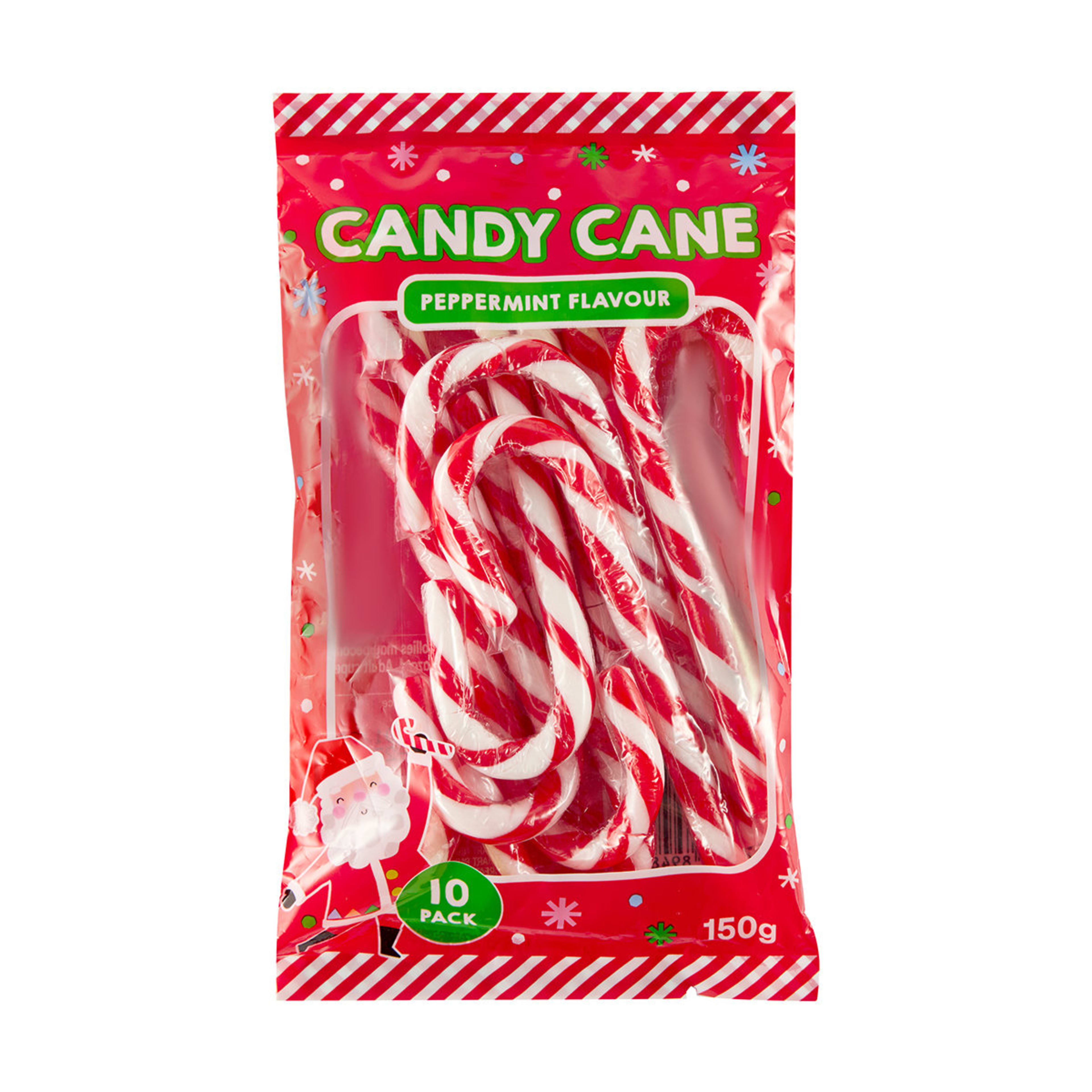 10 Pack Peppermint Flavour Candy Canes 150g Kmart