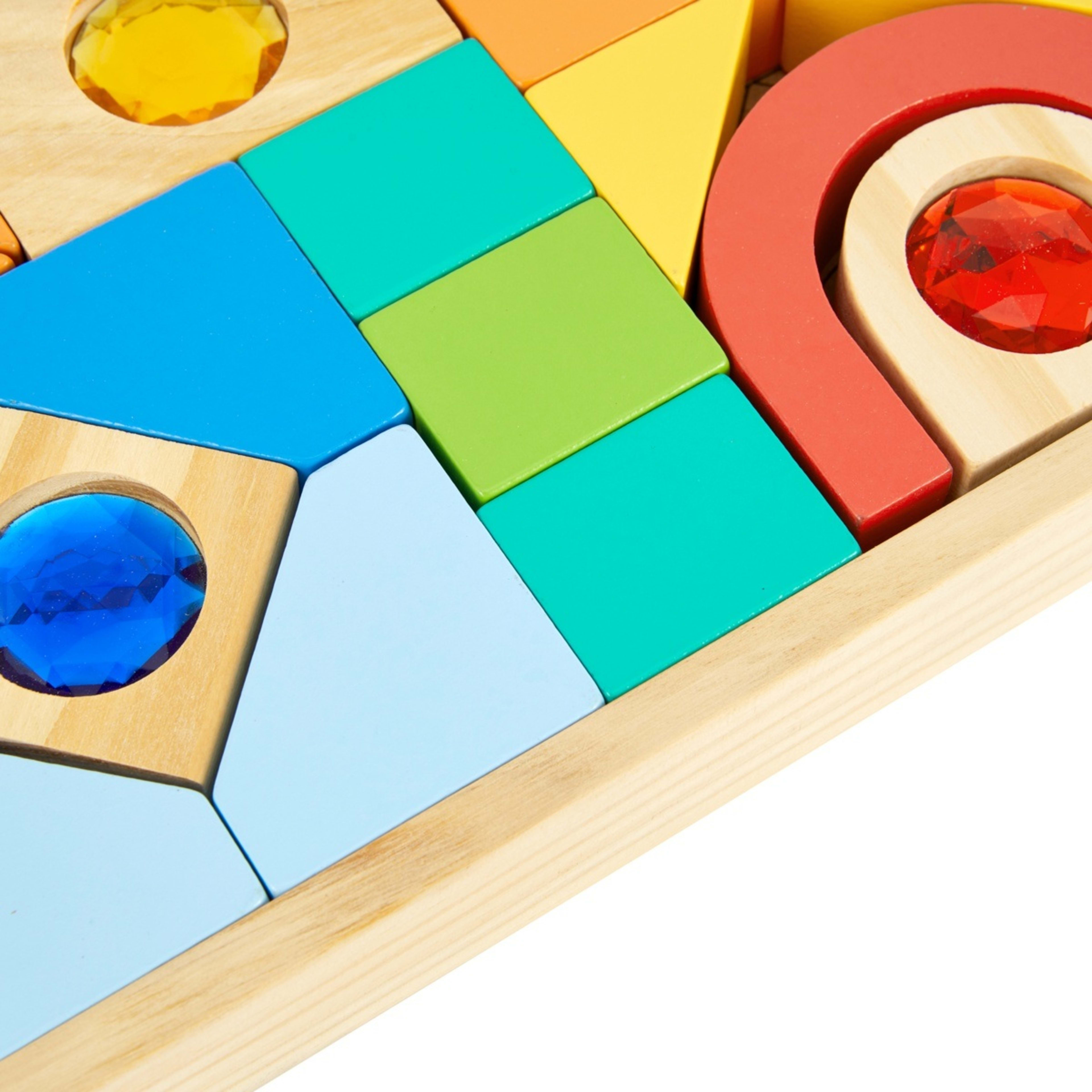 3 Wooden Gem Rainbow Block Set, 3 of 6