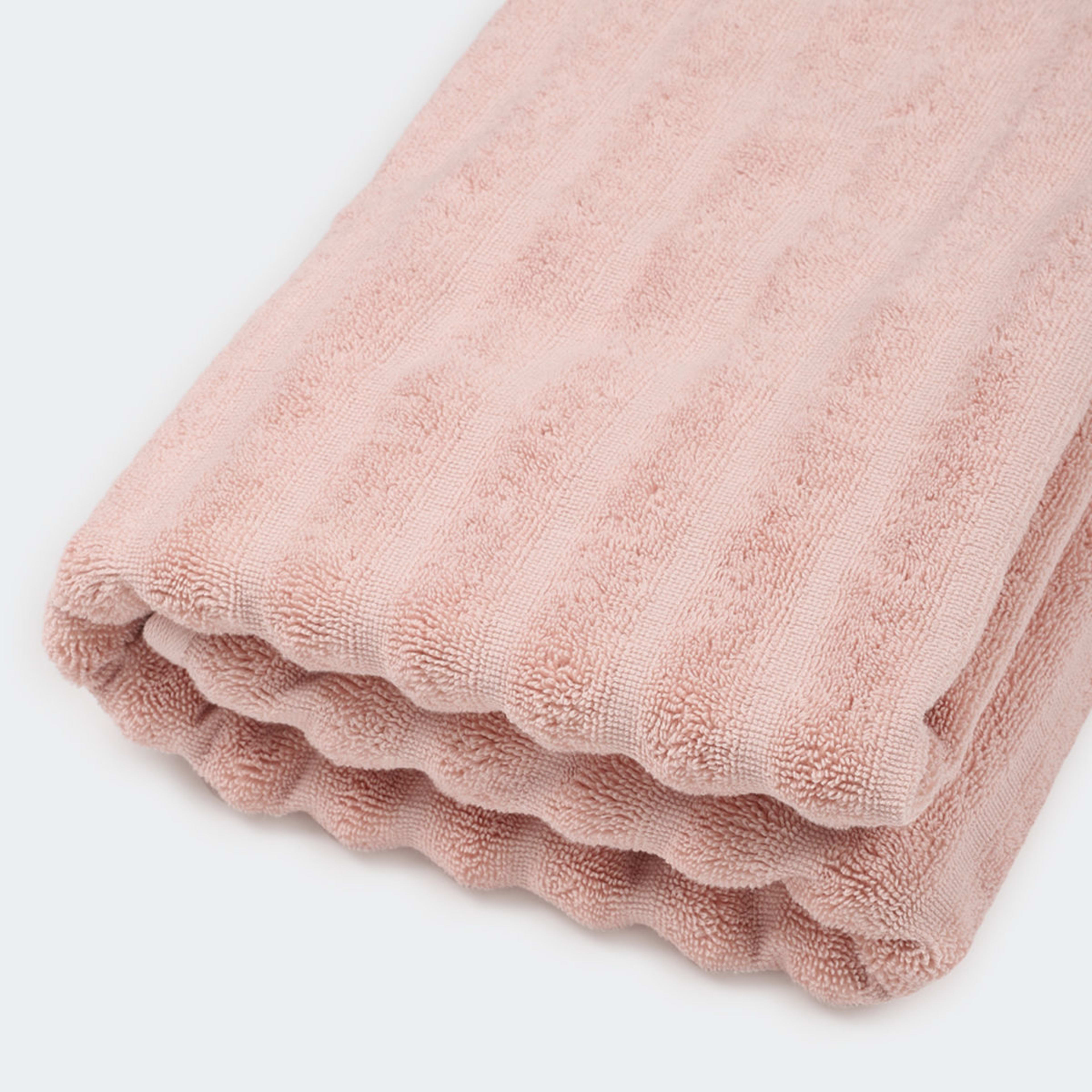 Thick Ribbed Australian Cotton Bath Sheet - Pink - Kmart