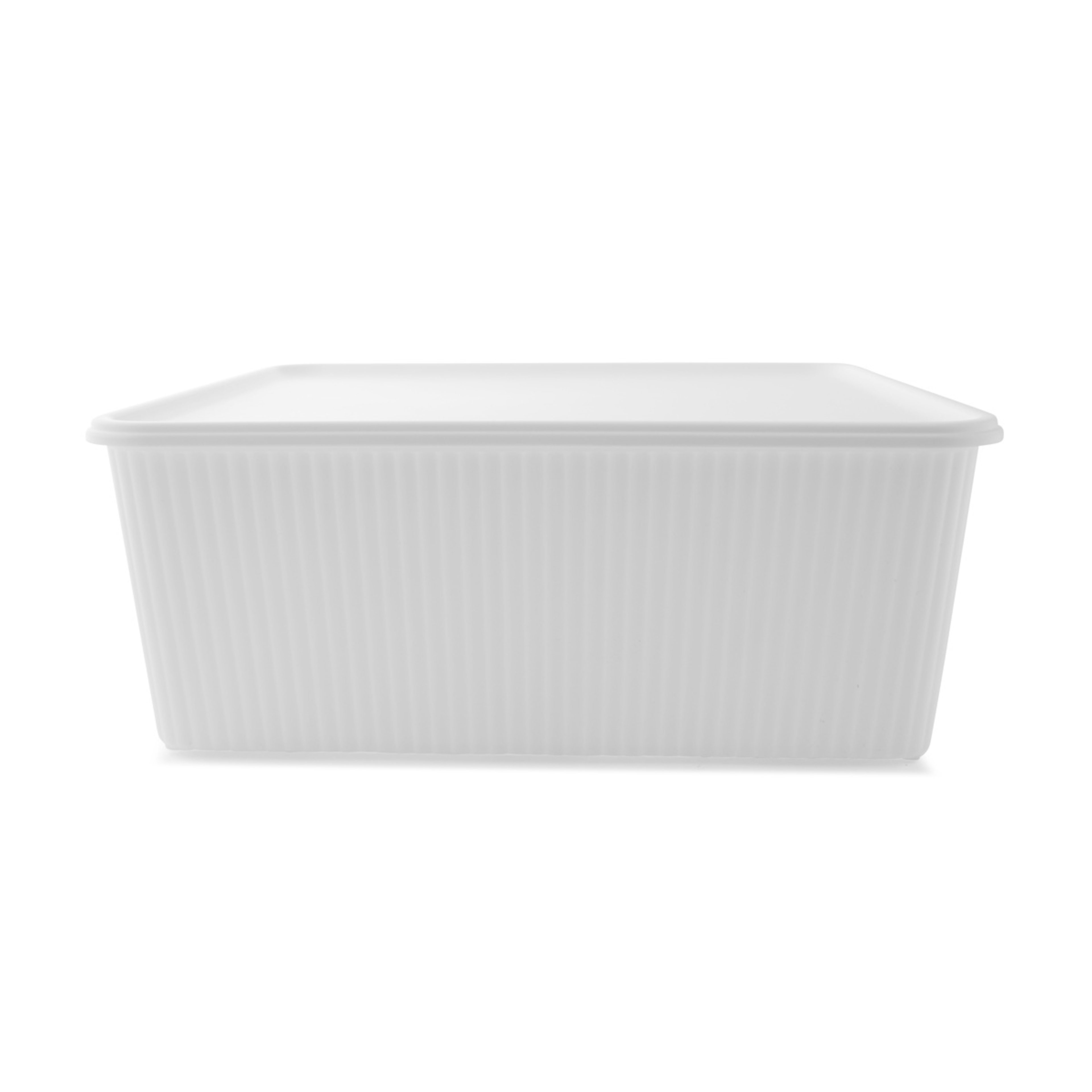 4 19L Ribbed Container - White, 4 of 10