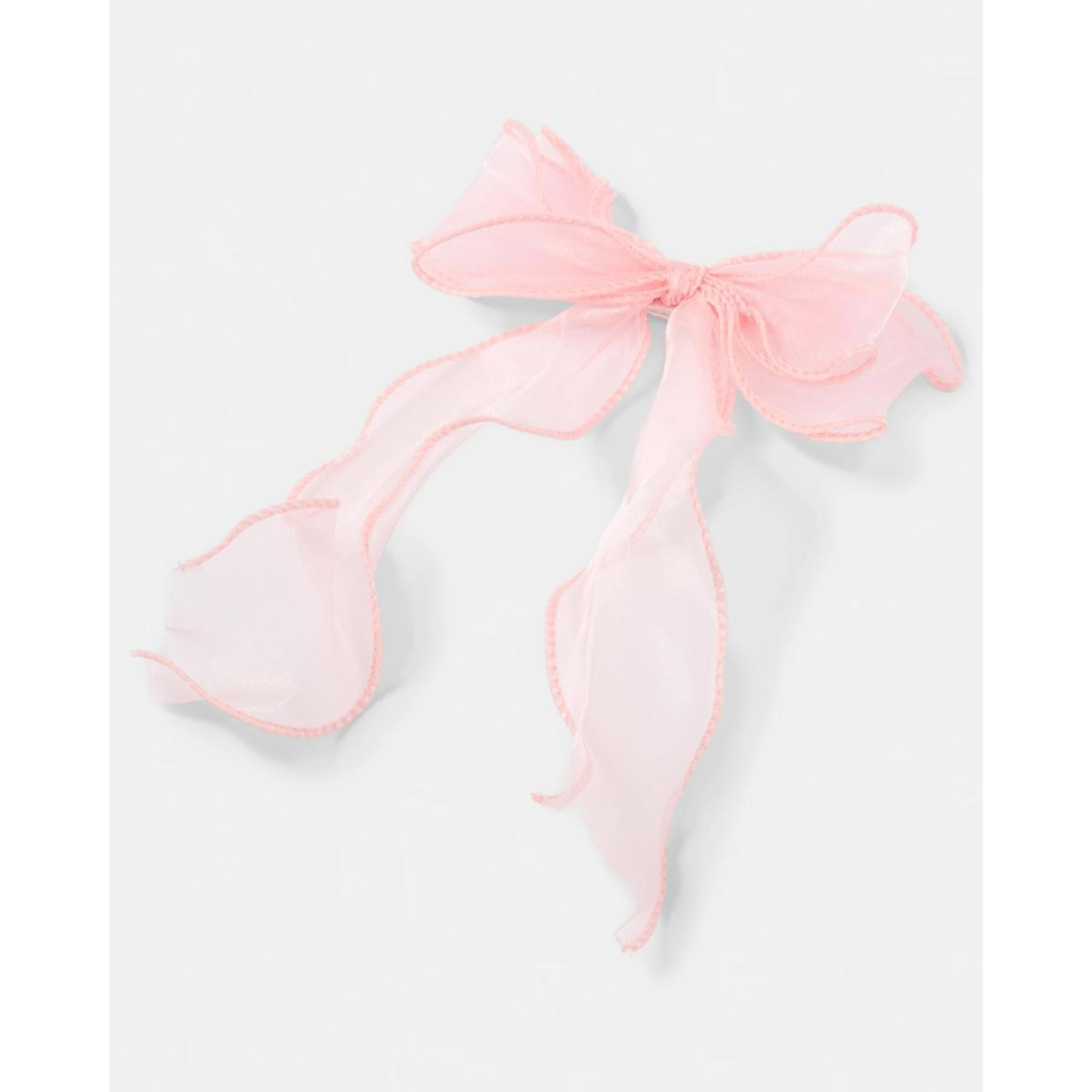 2 Pink Organza Bow Hair Clip, 2 of 4