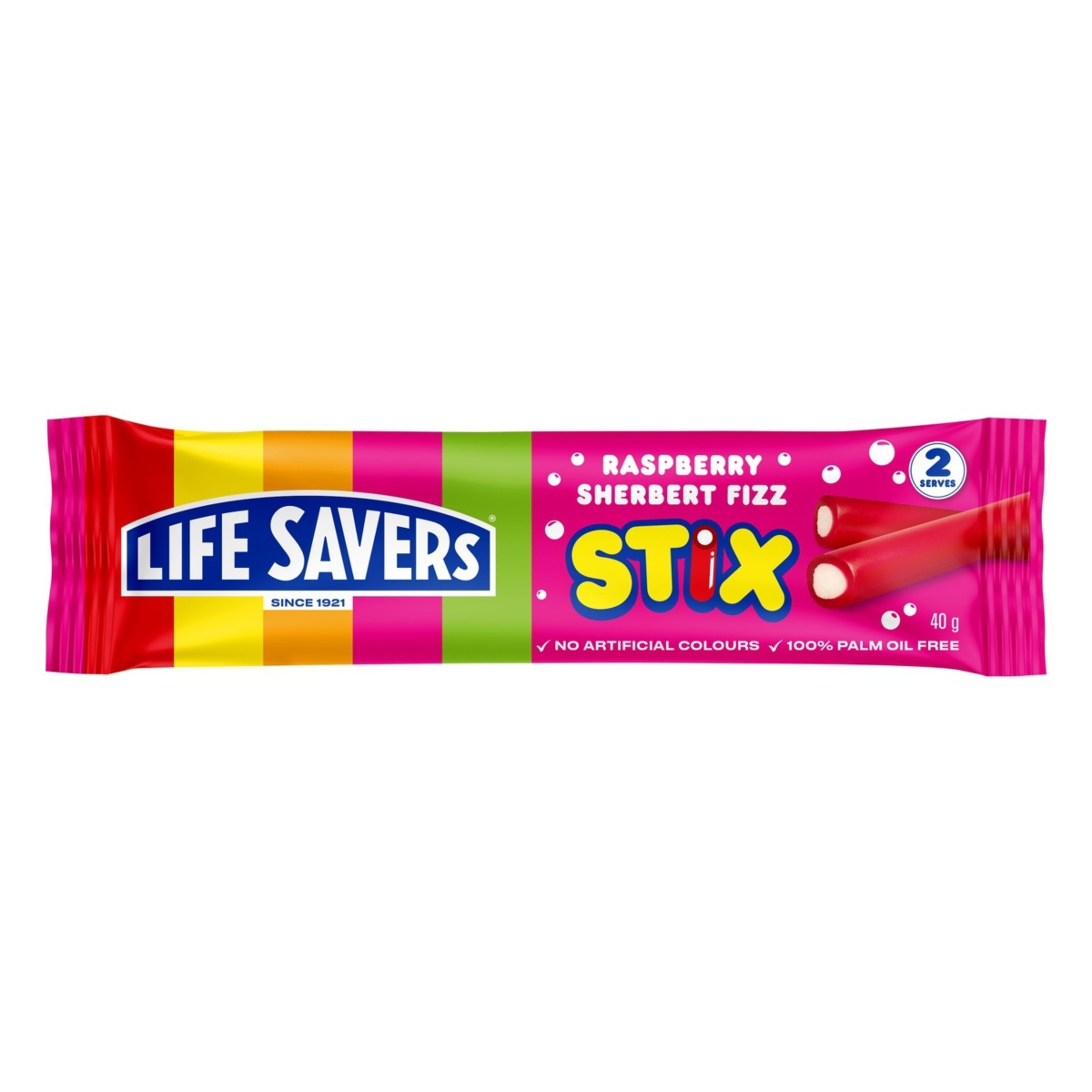 1 Life Savers Raspberry Sherbert Fizz Stix 40g