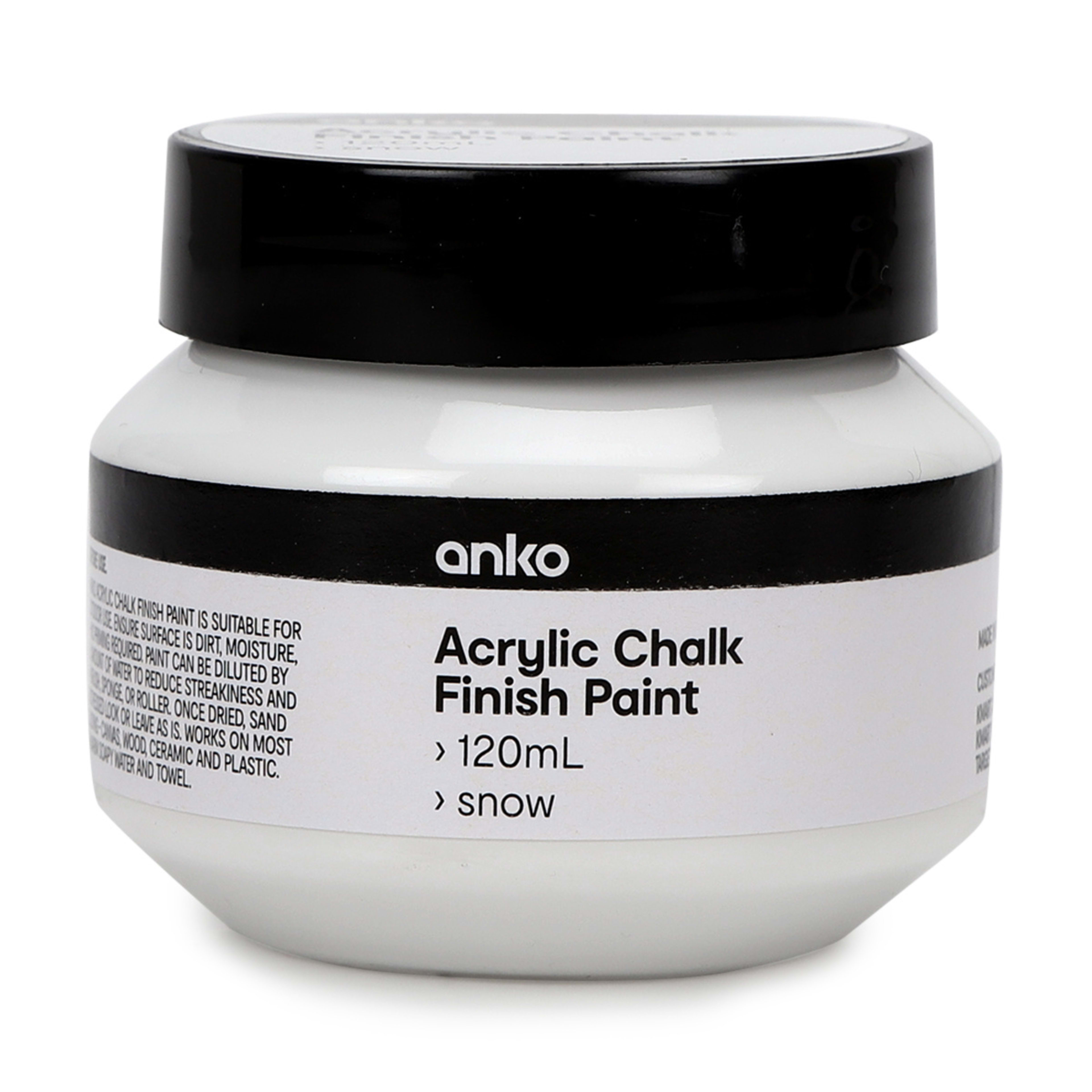 Acrylic Chalk Finish Paint Snow Kmart