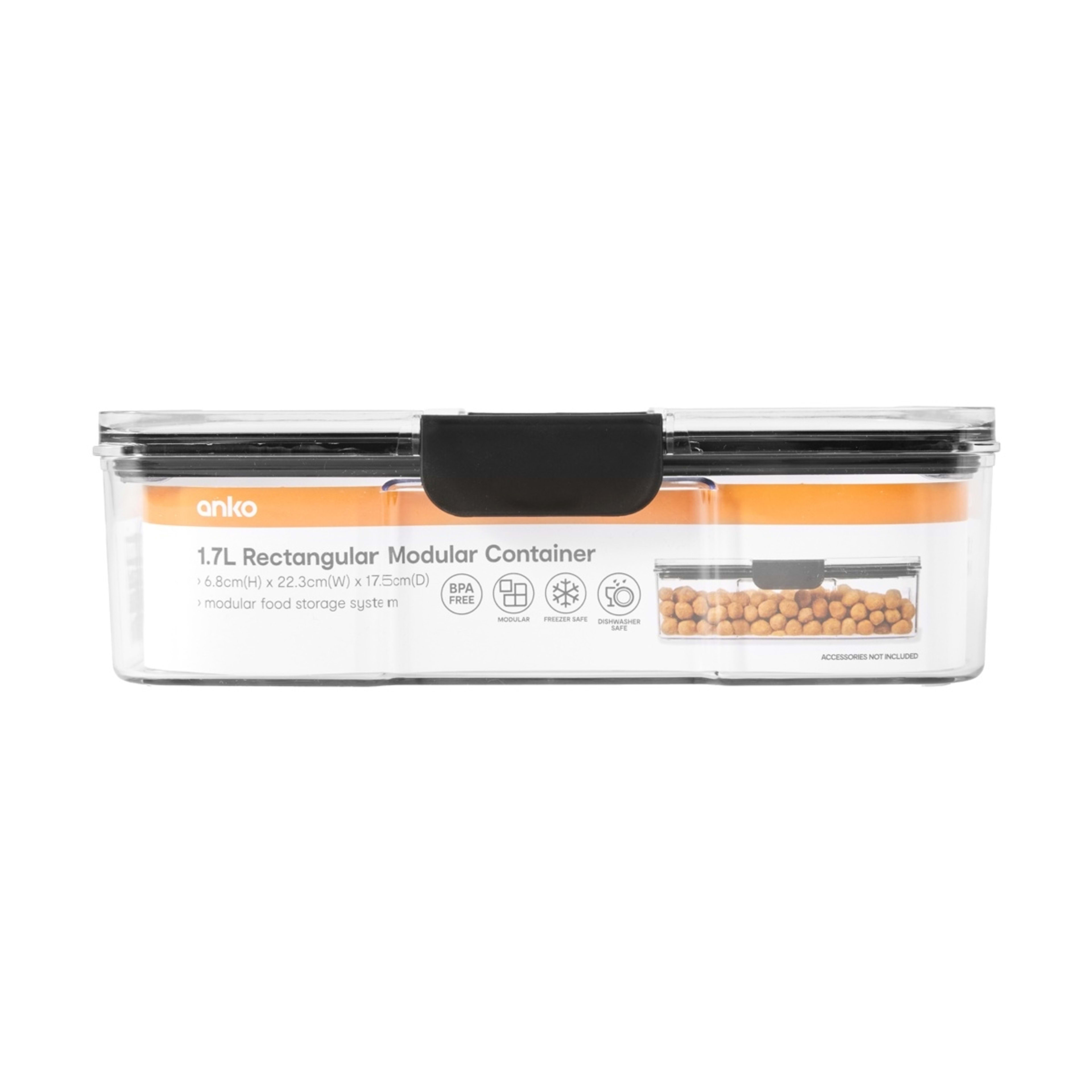 4 1.7L Rectangular Modular Container, 4 of 4