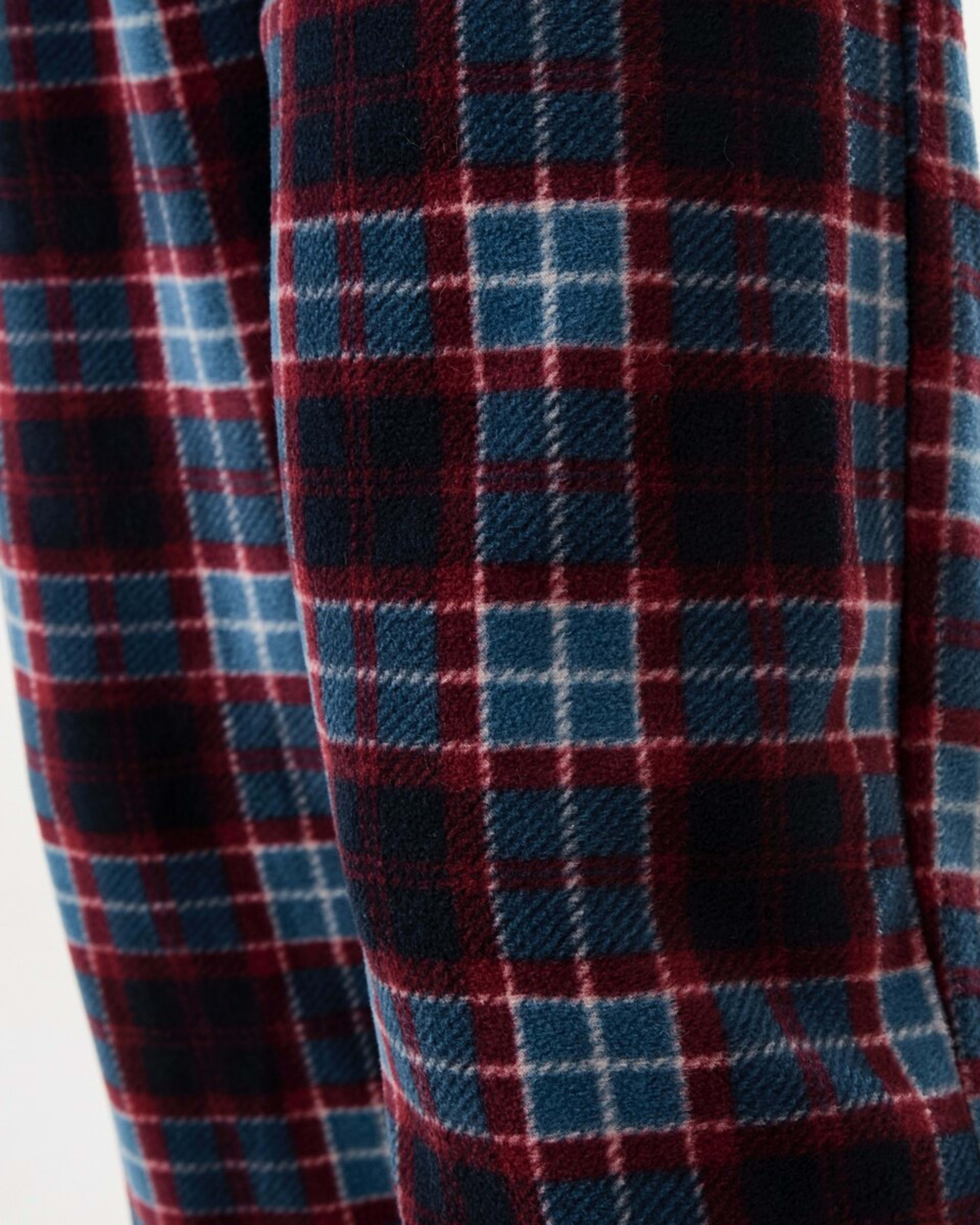 7 Long Sleeve Fleece Pyjama Set Falls Check, 7 of 7