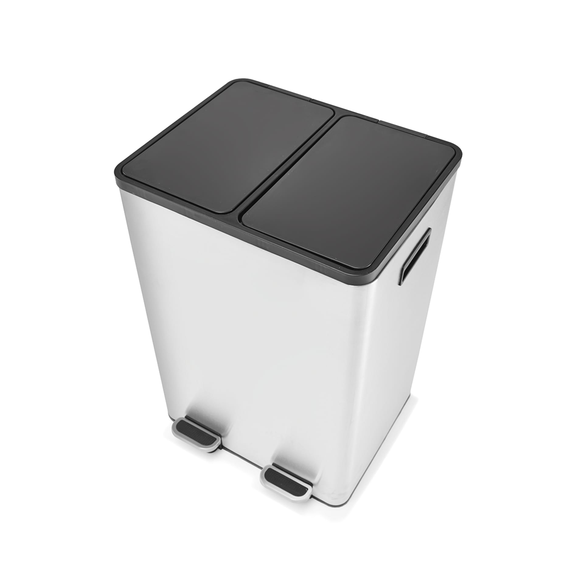 40L 2 Compartment Stainless Steel Recycle Bin Kmart NZ