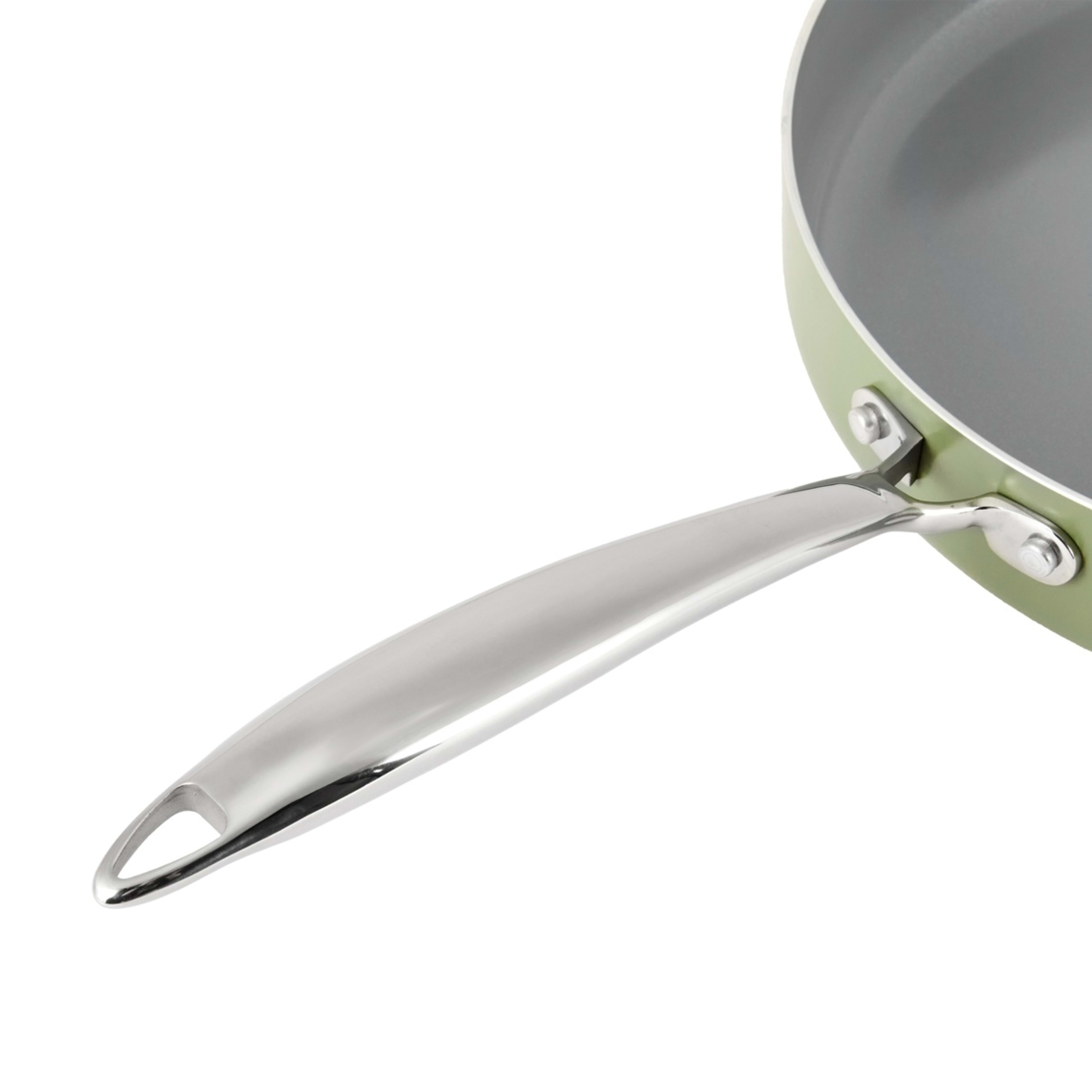 6 28cm Ceramic Non-Stick Frypan - Green, 6 of 7