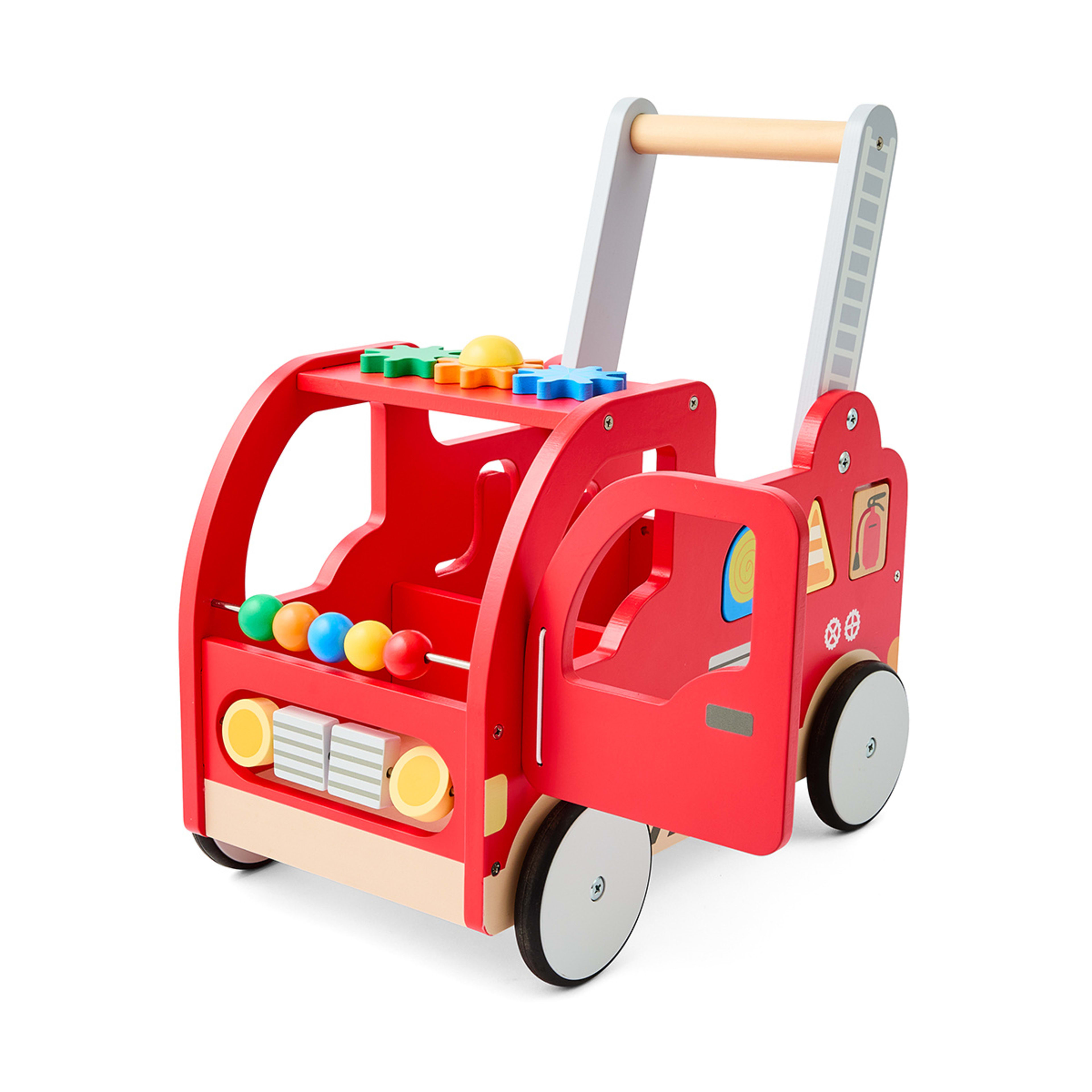 3 Wooden Play Push Along Fire Truck, 3 of 10