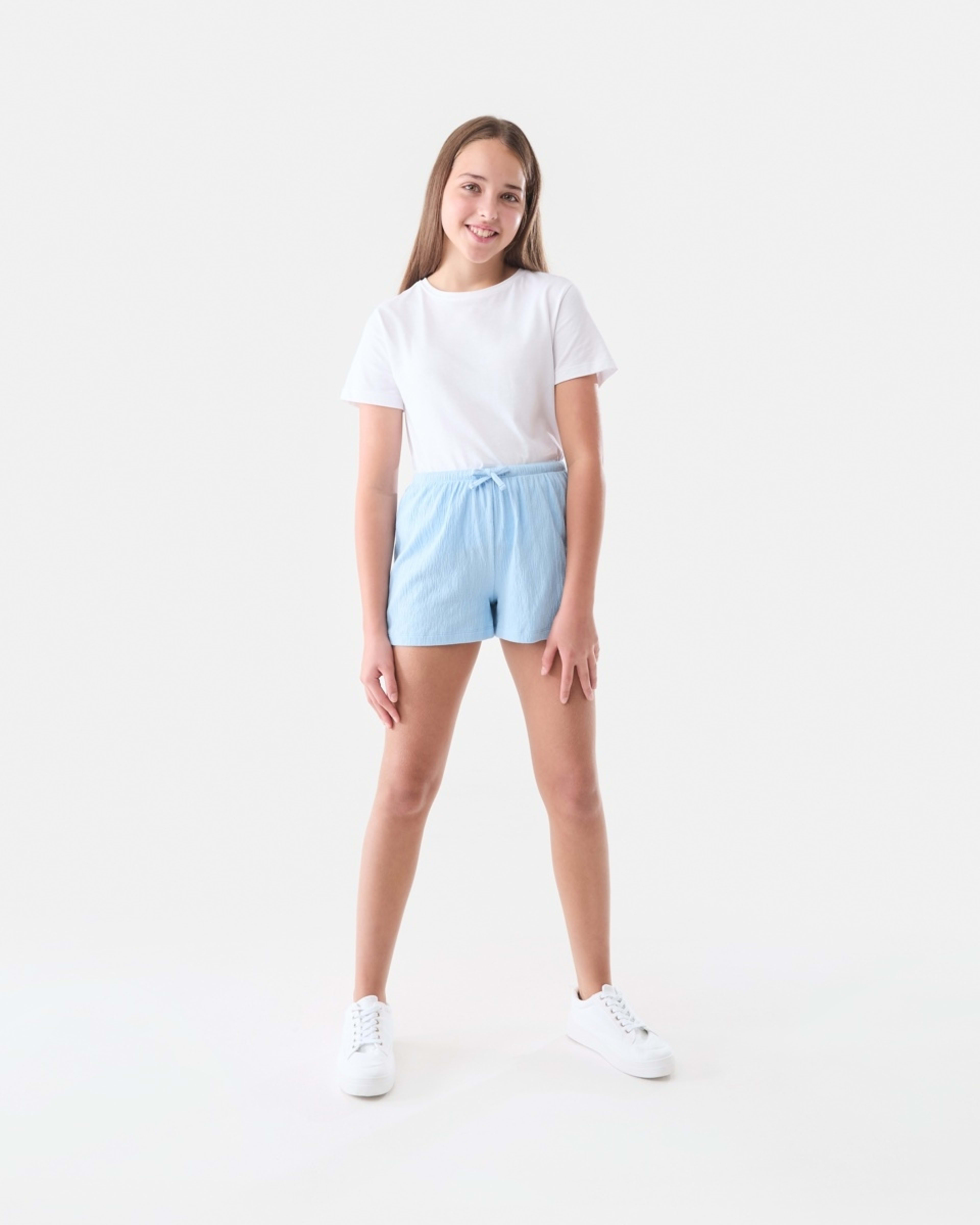 5 Crinkle Shorts Bellflower Blue, 5 of 6