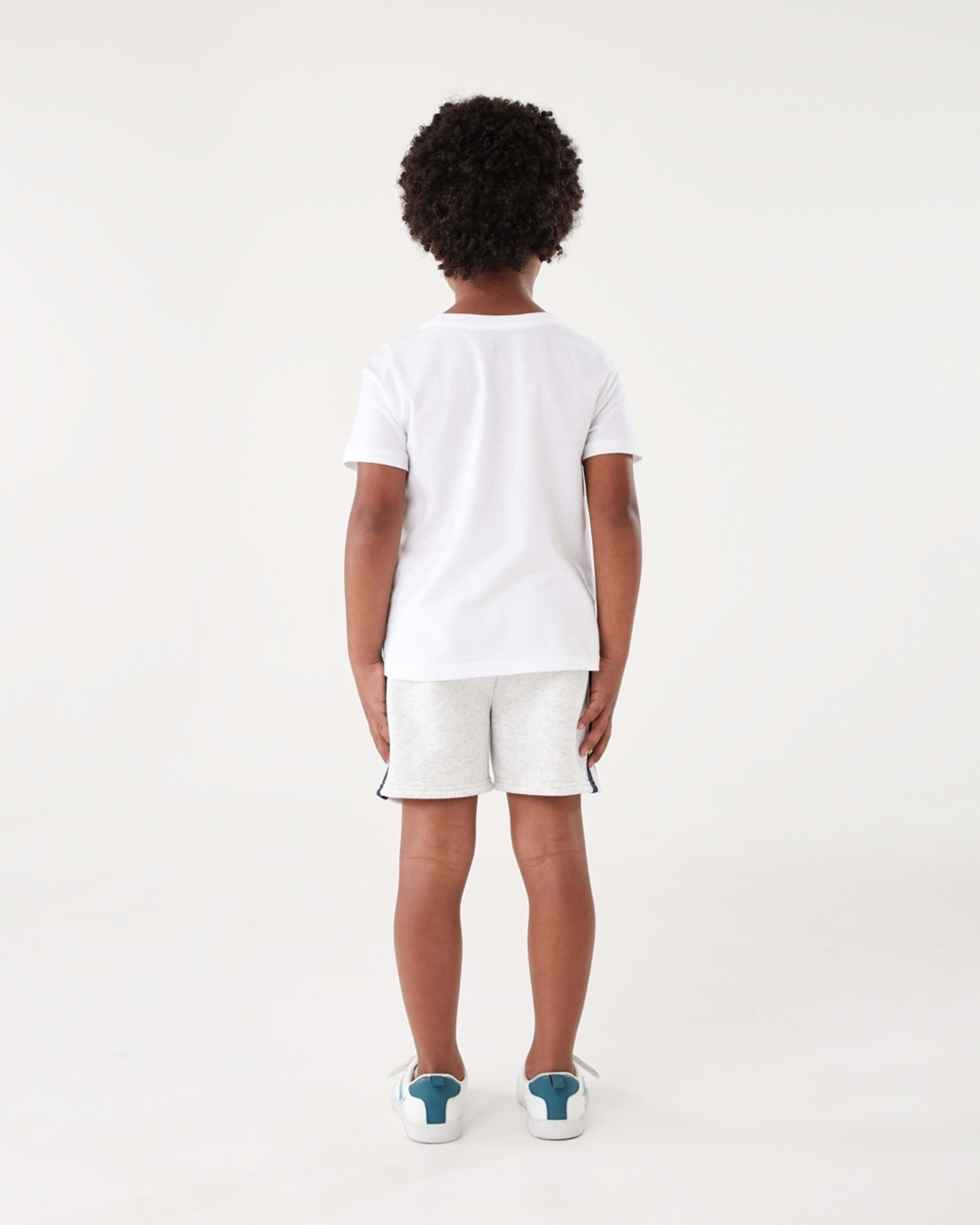 7 Stripe Knit Shorts Wht Marle, 7 of 9
