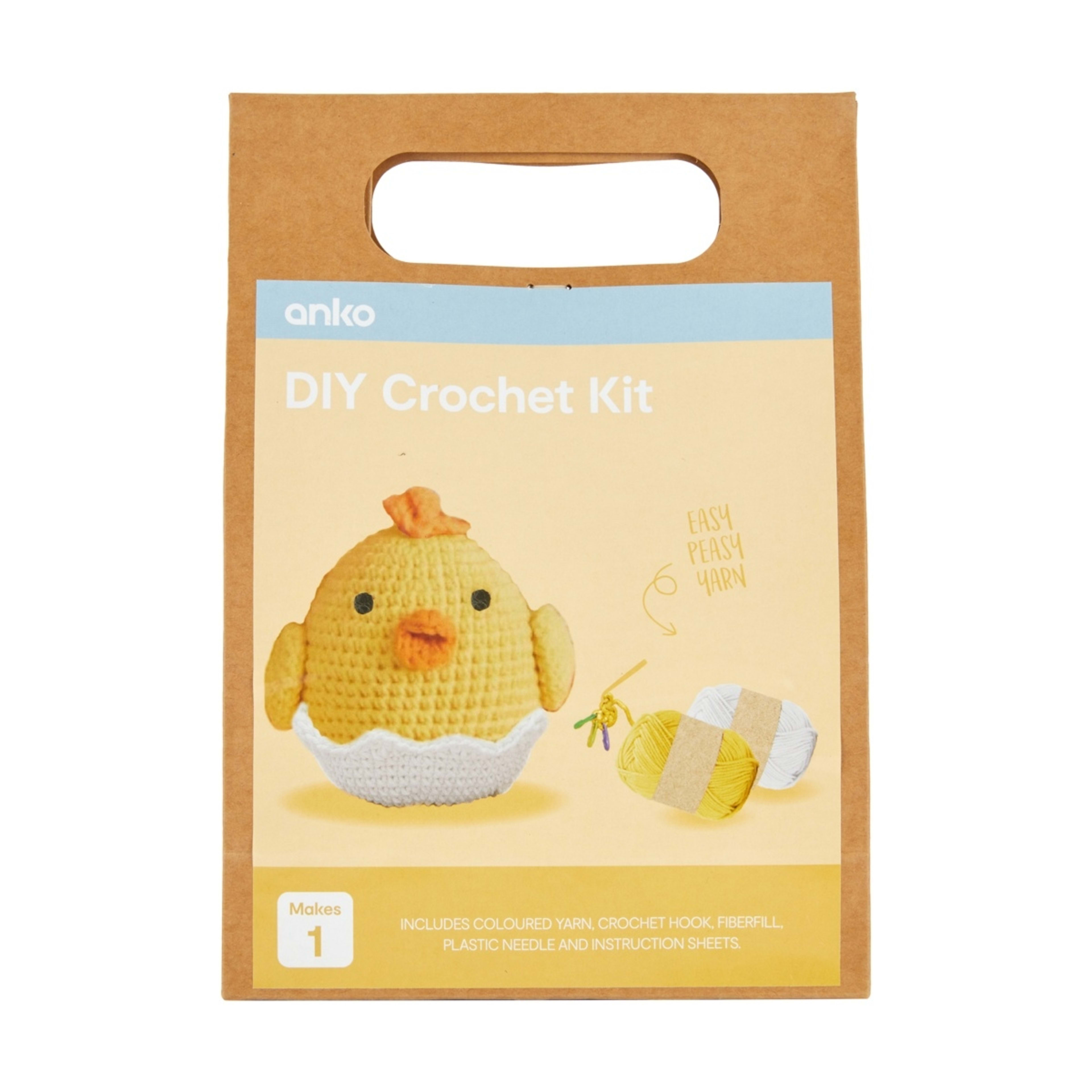 1 DIY Mini Crochet Kit - Chick and Egg, 1 of 4