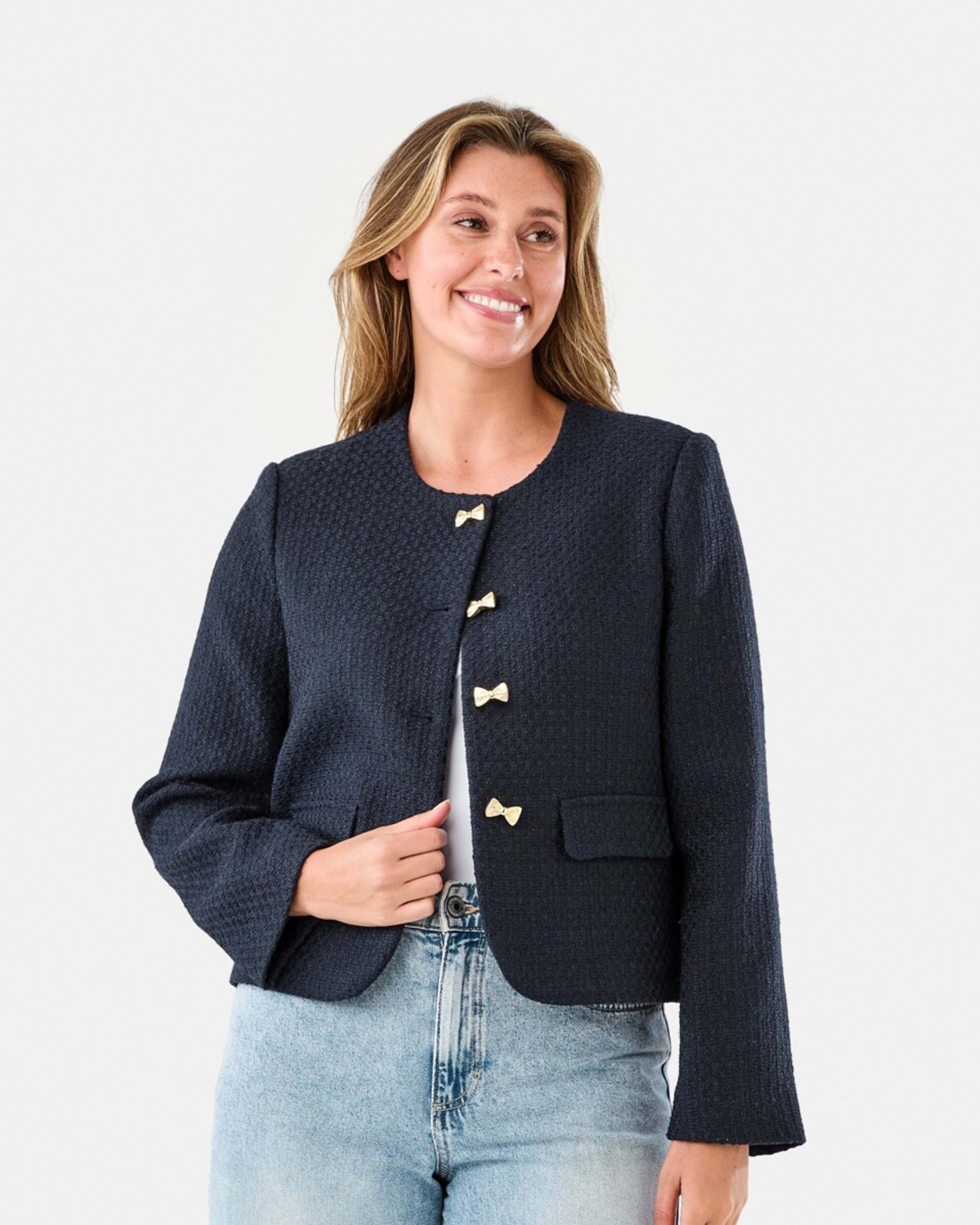 1 Boucle Jacket Navy Blaze