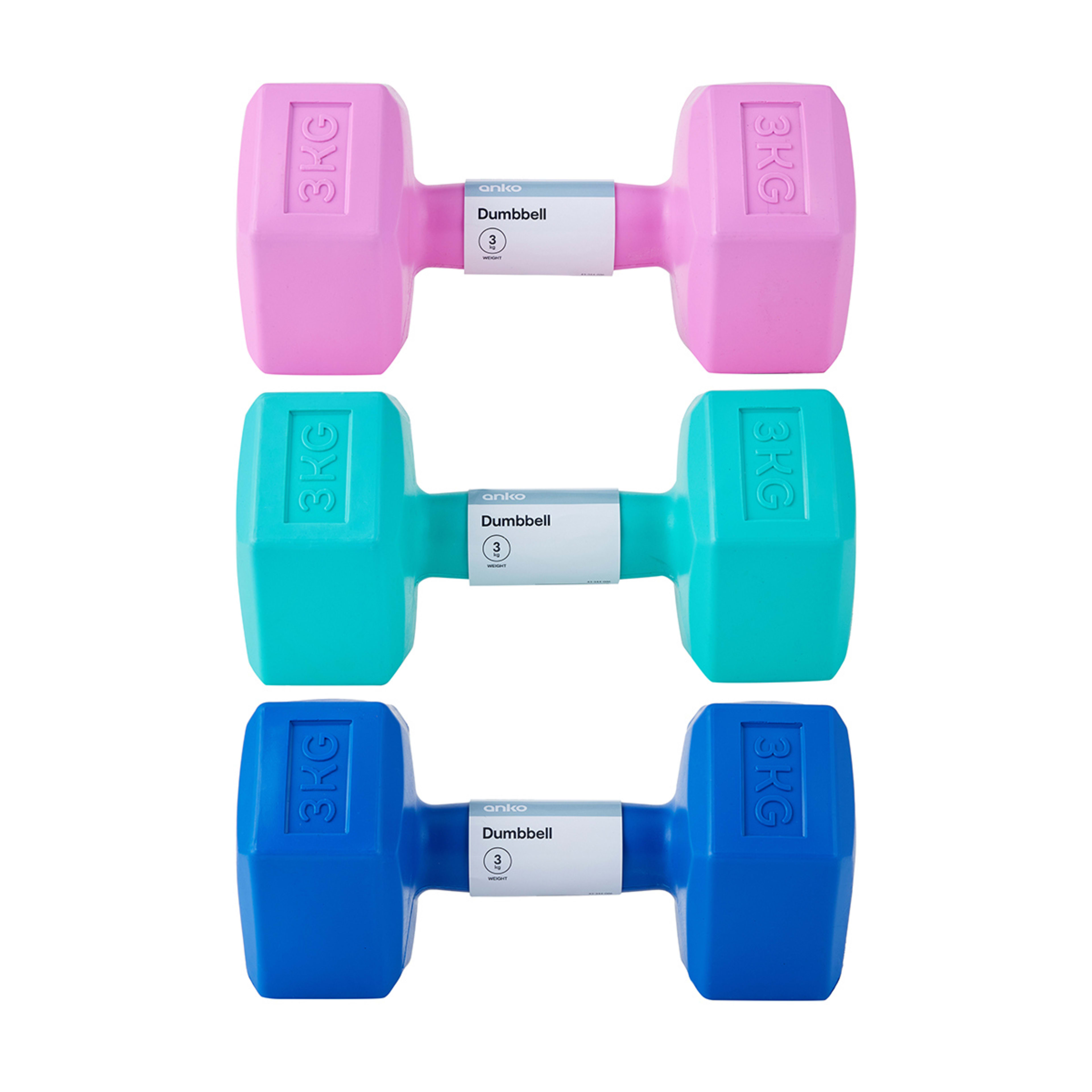 9 3kg Dumbbell - Assorted, 9 of 9