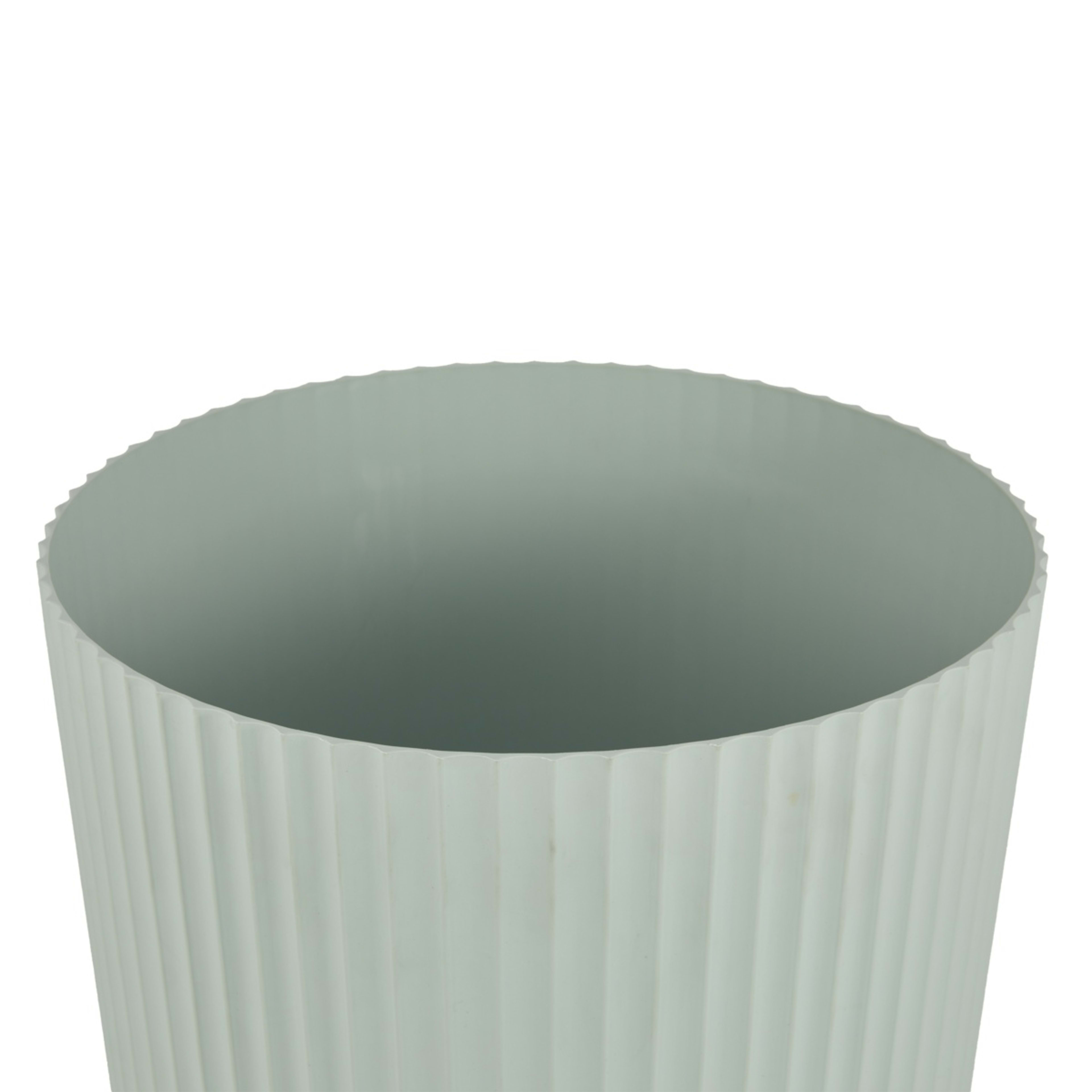 3 38cm Linear Plastic Pot - Sage, 3 of 4