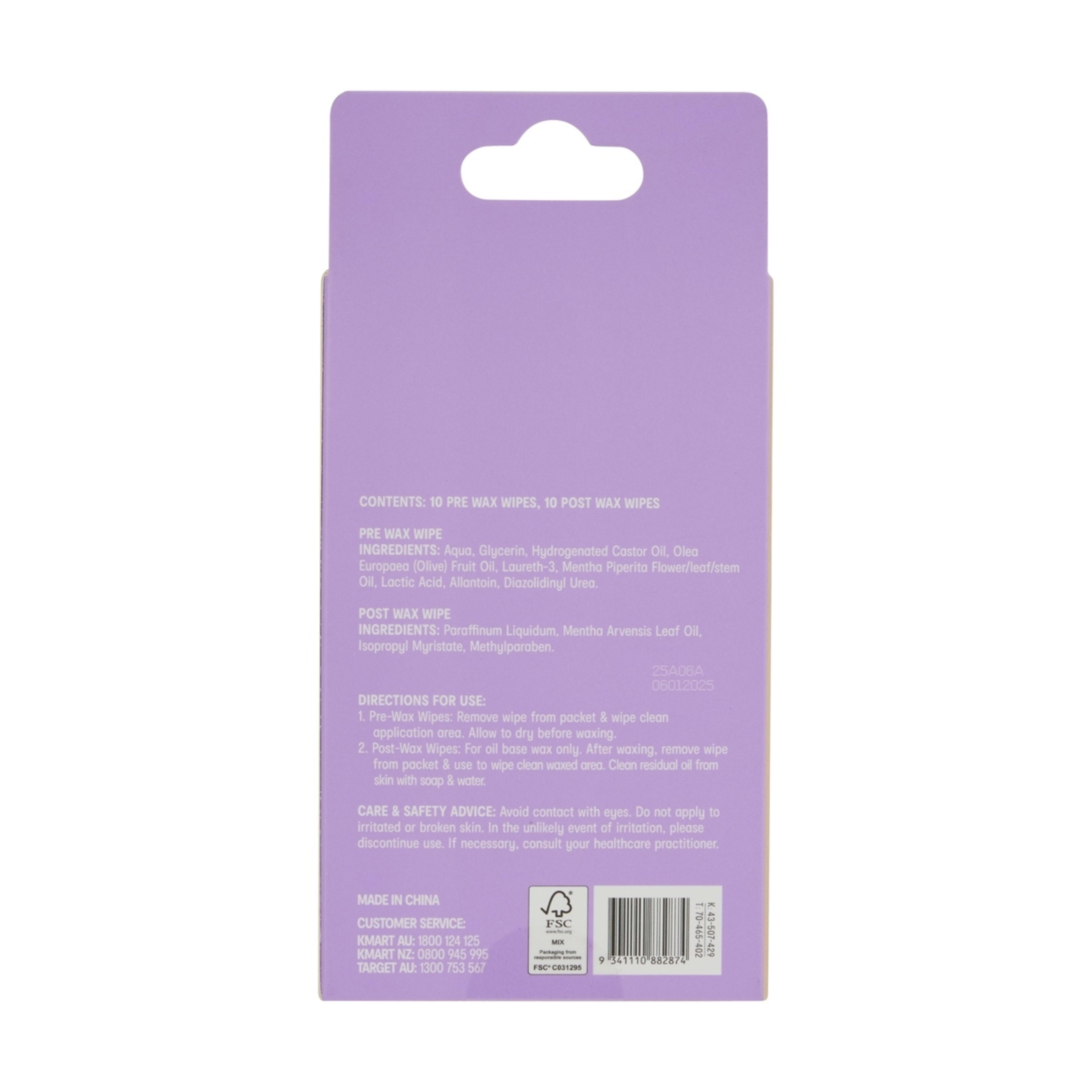 5 OXX Bodycare Sweet Cheeks Pre and Post Wax Wipes, 5 of 5