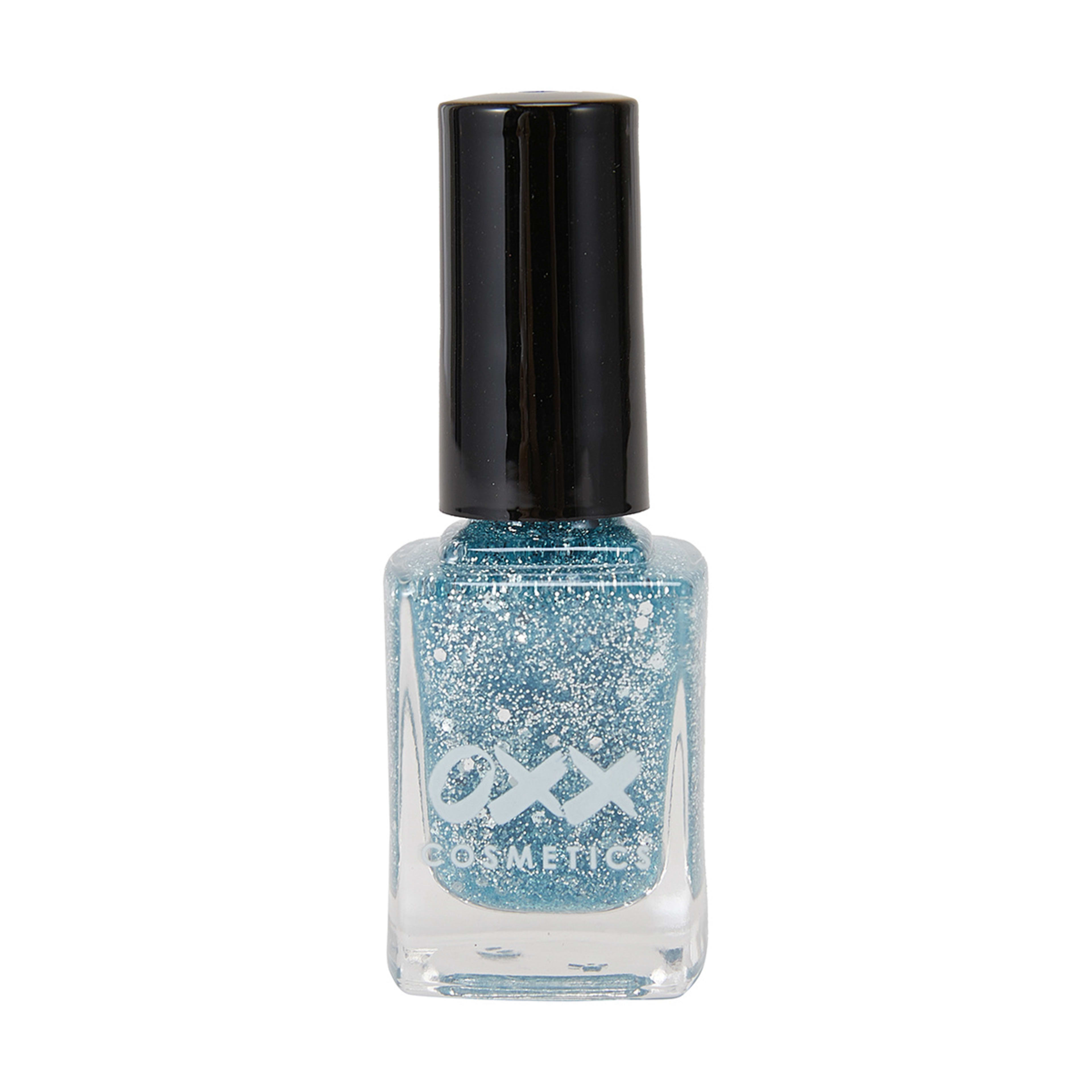 OXX Cosmetics Glitter Nail Polish Sky Blue Kmart