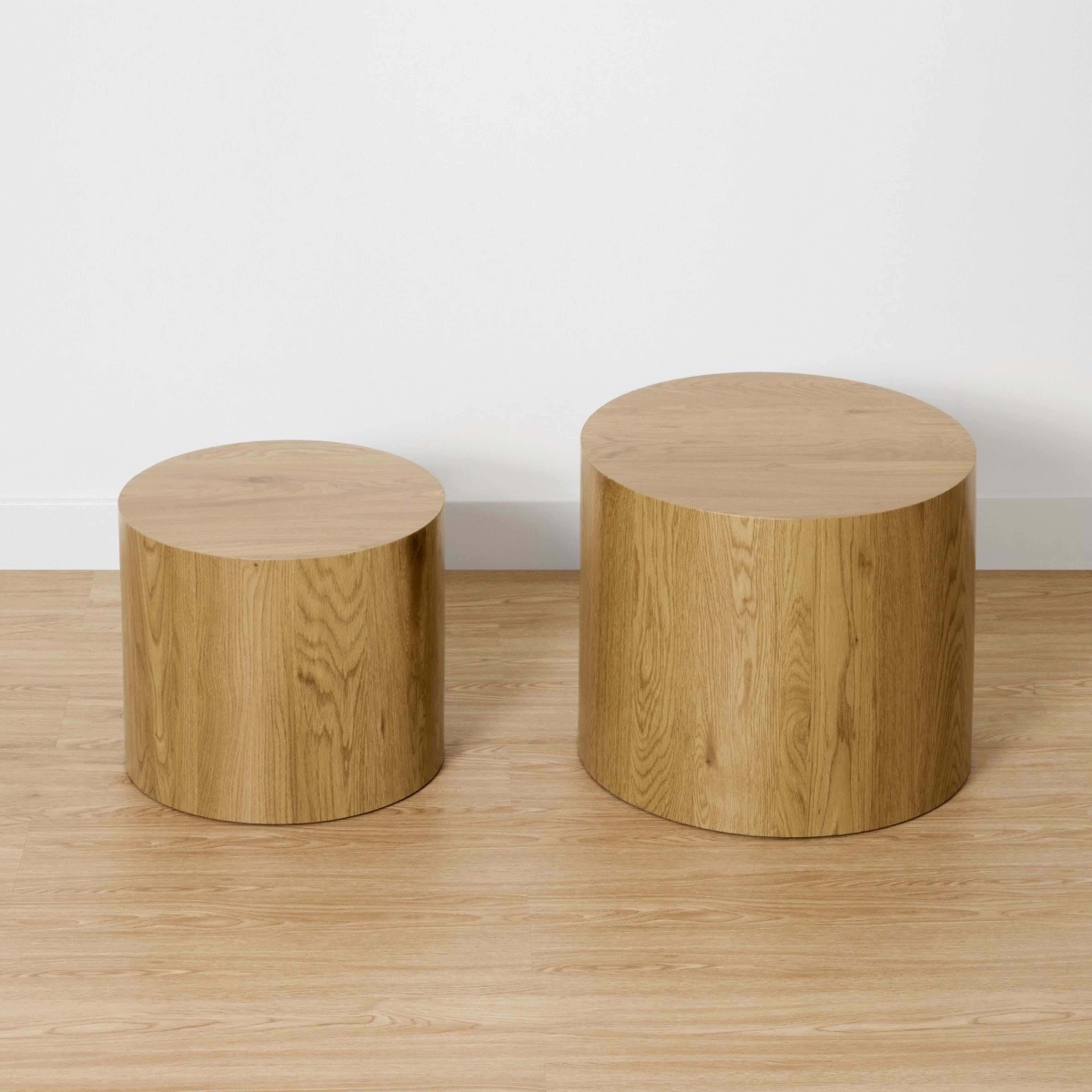 Set of 2 Oak Look Coffee Tables Kmart