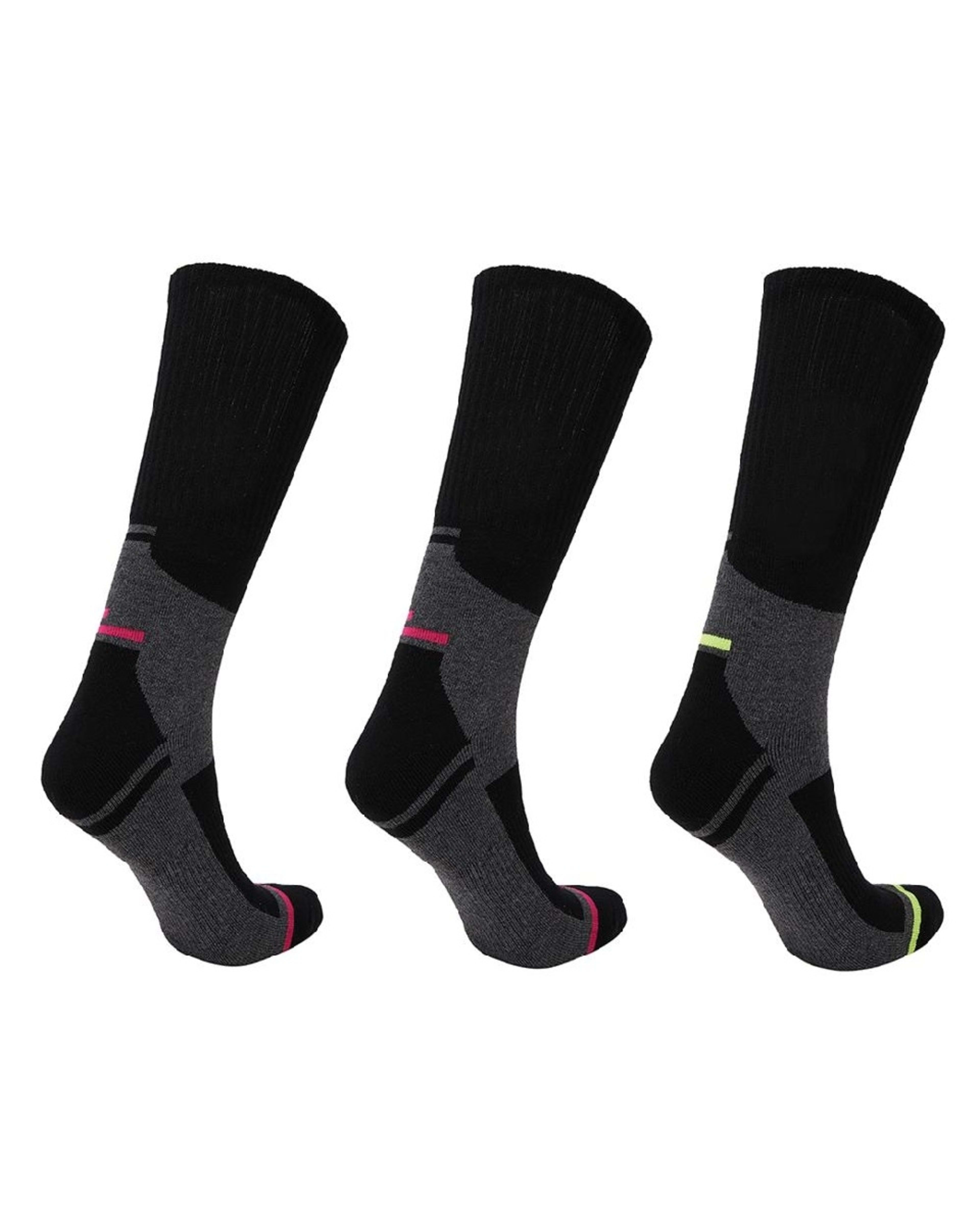 2 3 Pack Ultimate Boot Socks Black Pink, 2 of 3