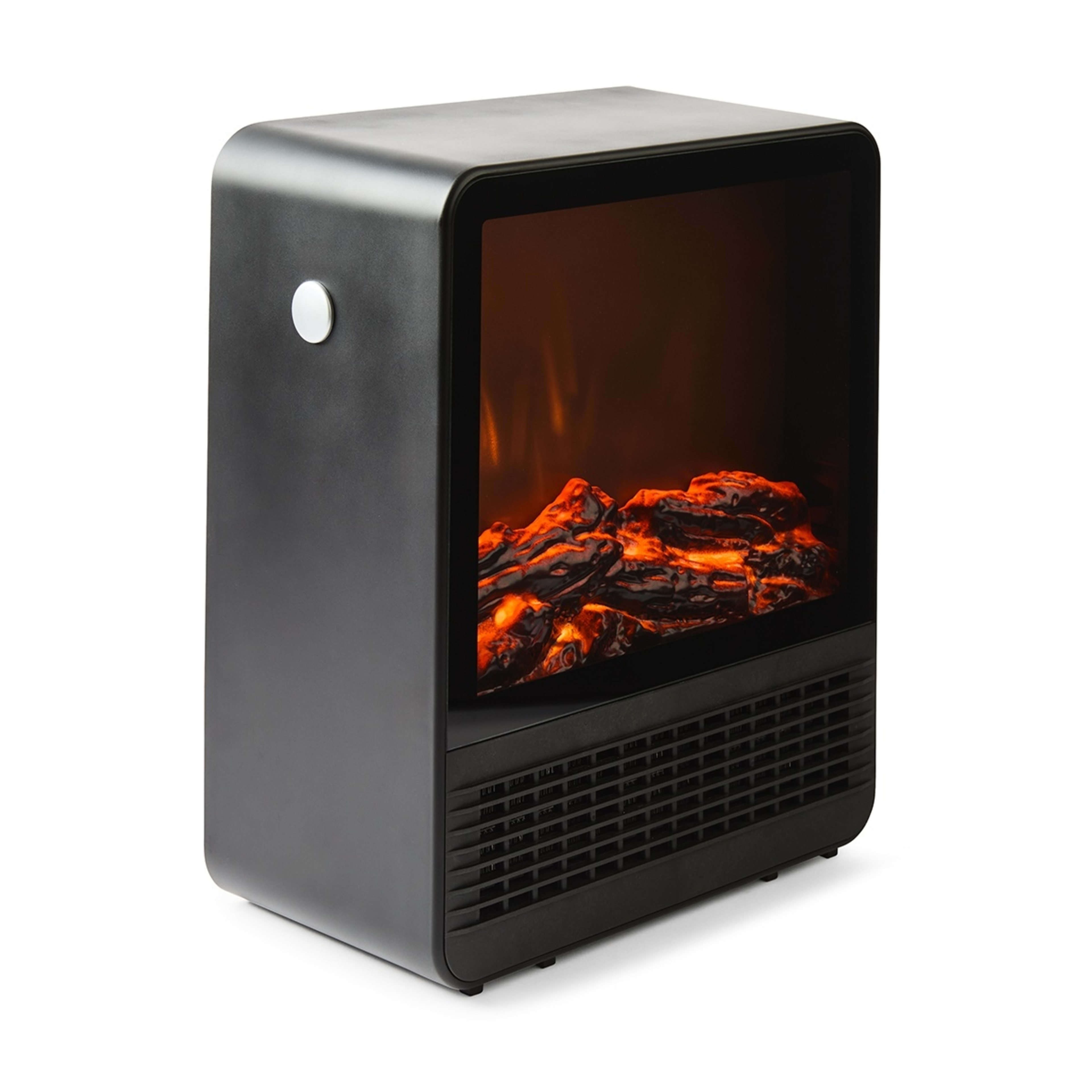 6 Modern Fireplace Heater - Black, 6 of 8