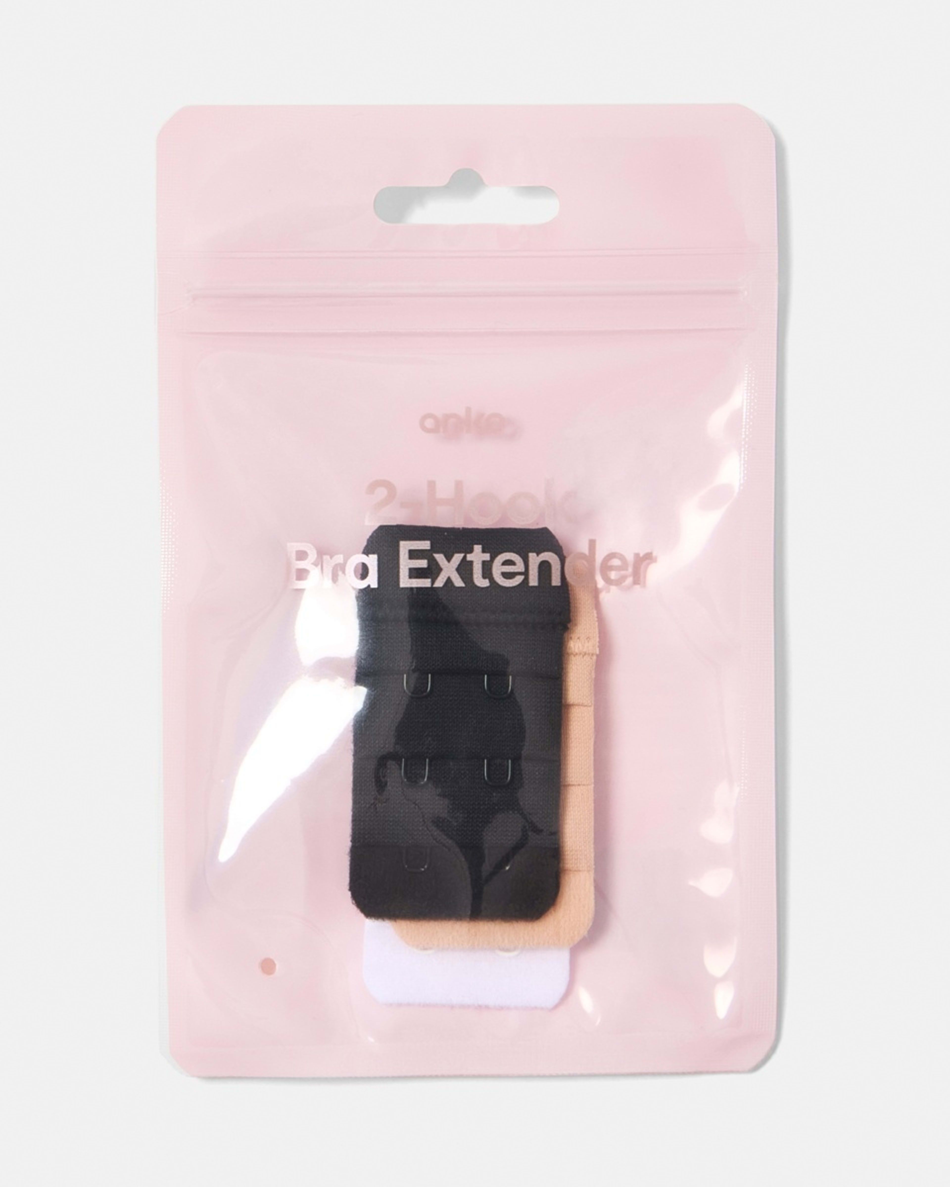 3 3 Pack 2-Hook Bra Extender BLACK, BEIGE, WHITE, 3 of 4