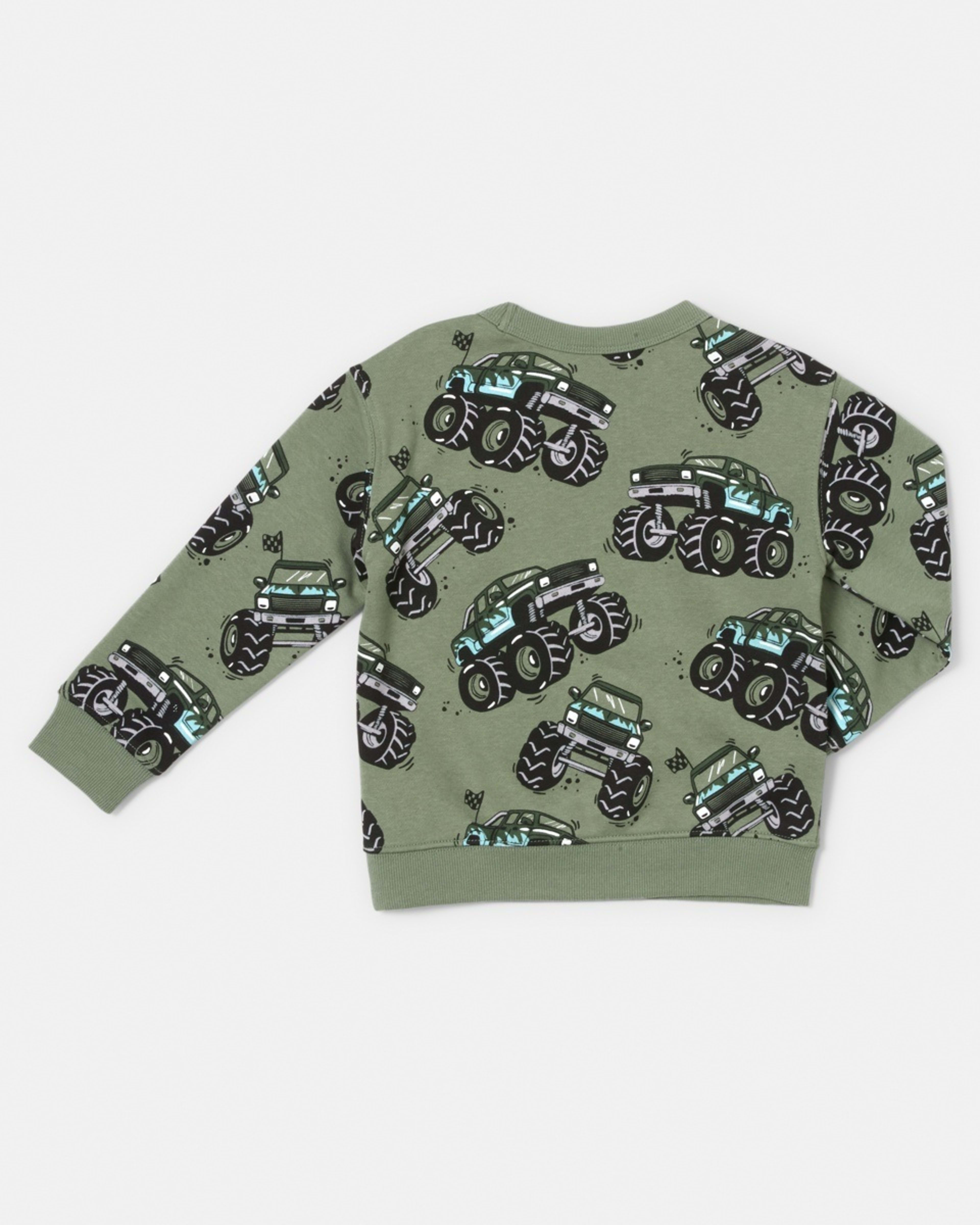 8 All Over Print Crew Neck Sweatshirt Gre Monste, 8 of 8