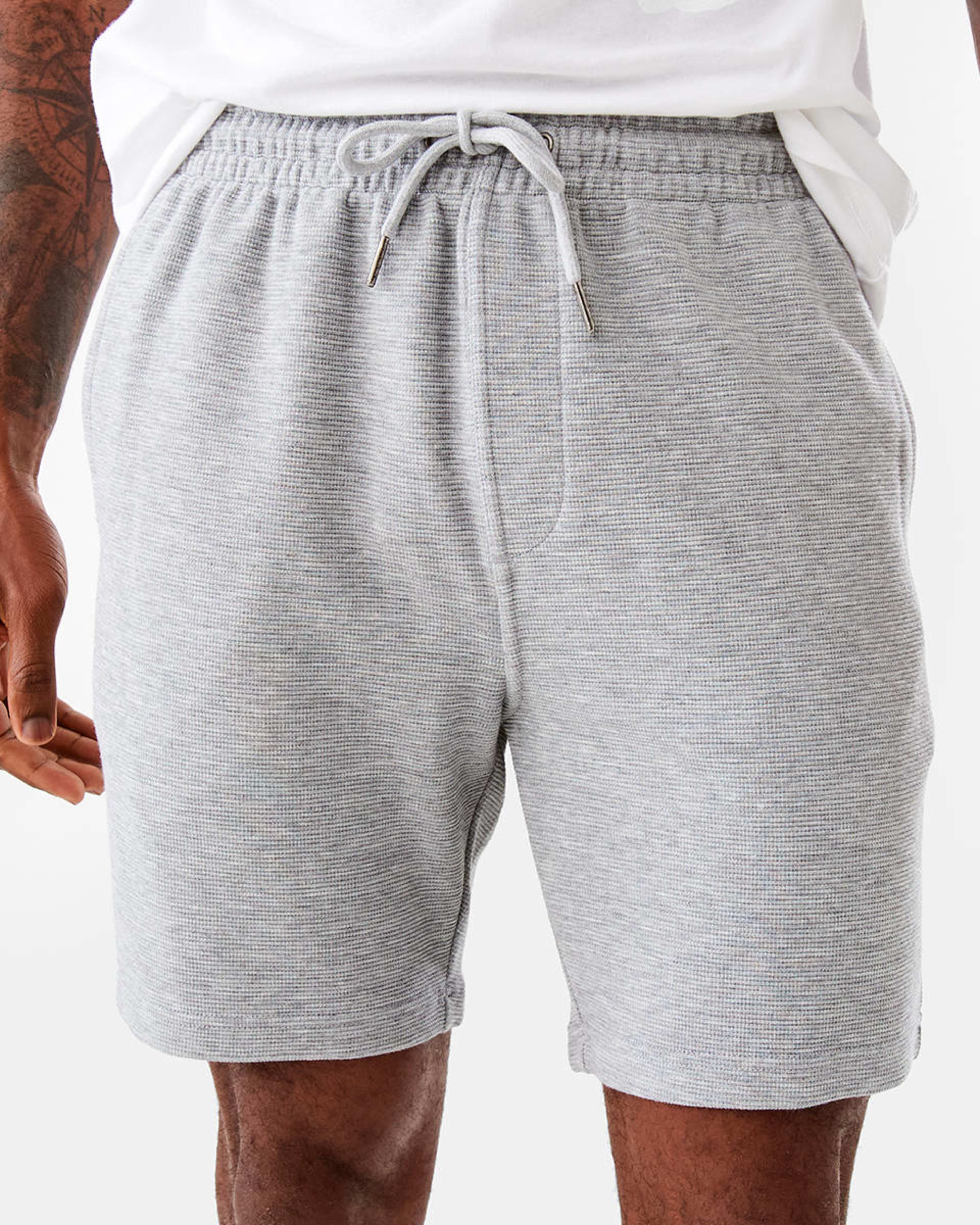 1 Textured Fleece Shorts Gry Marle, 1 of 6