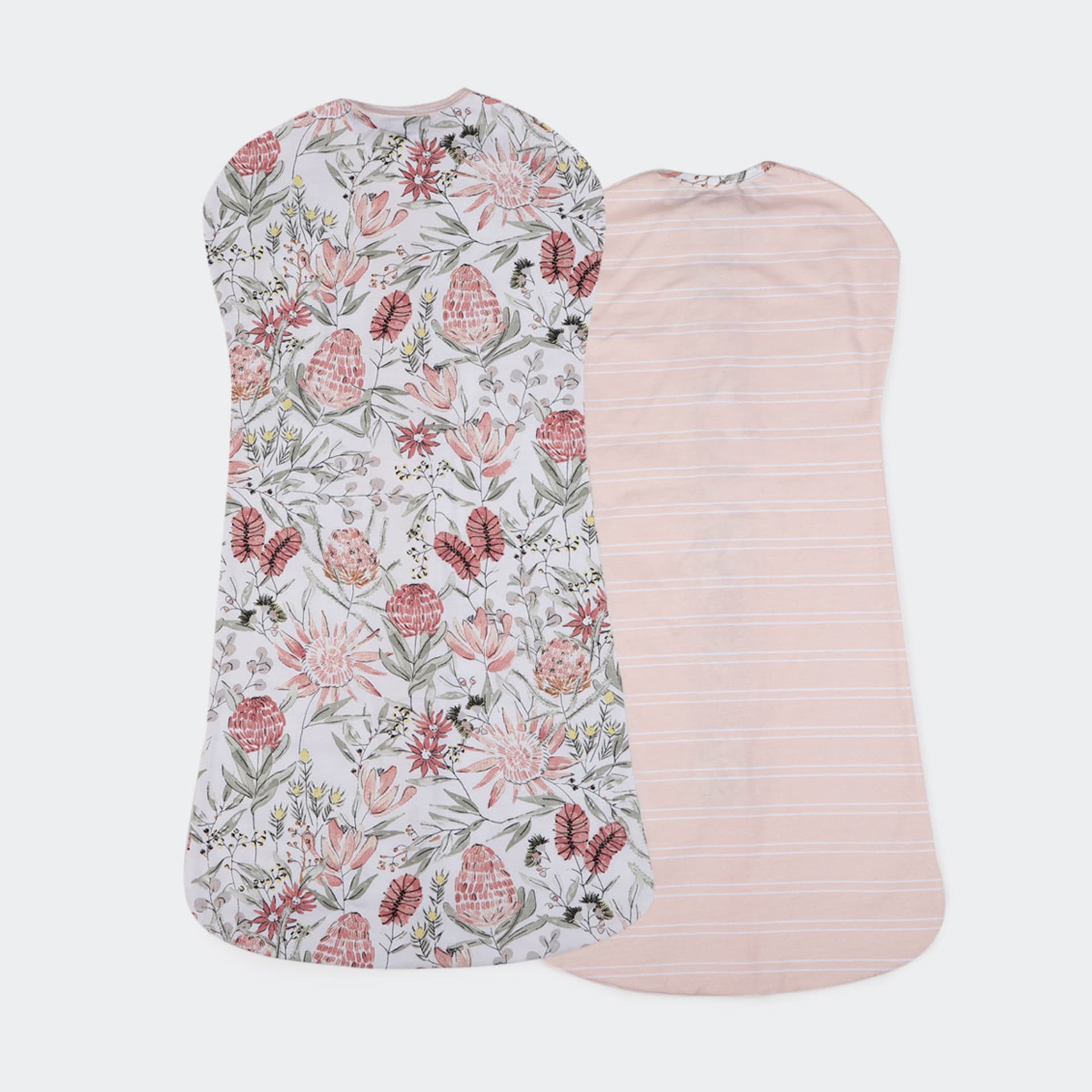 2 Pack Organic Cotton Swaddle Pouches Floral Kmart