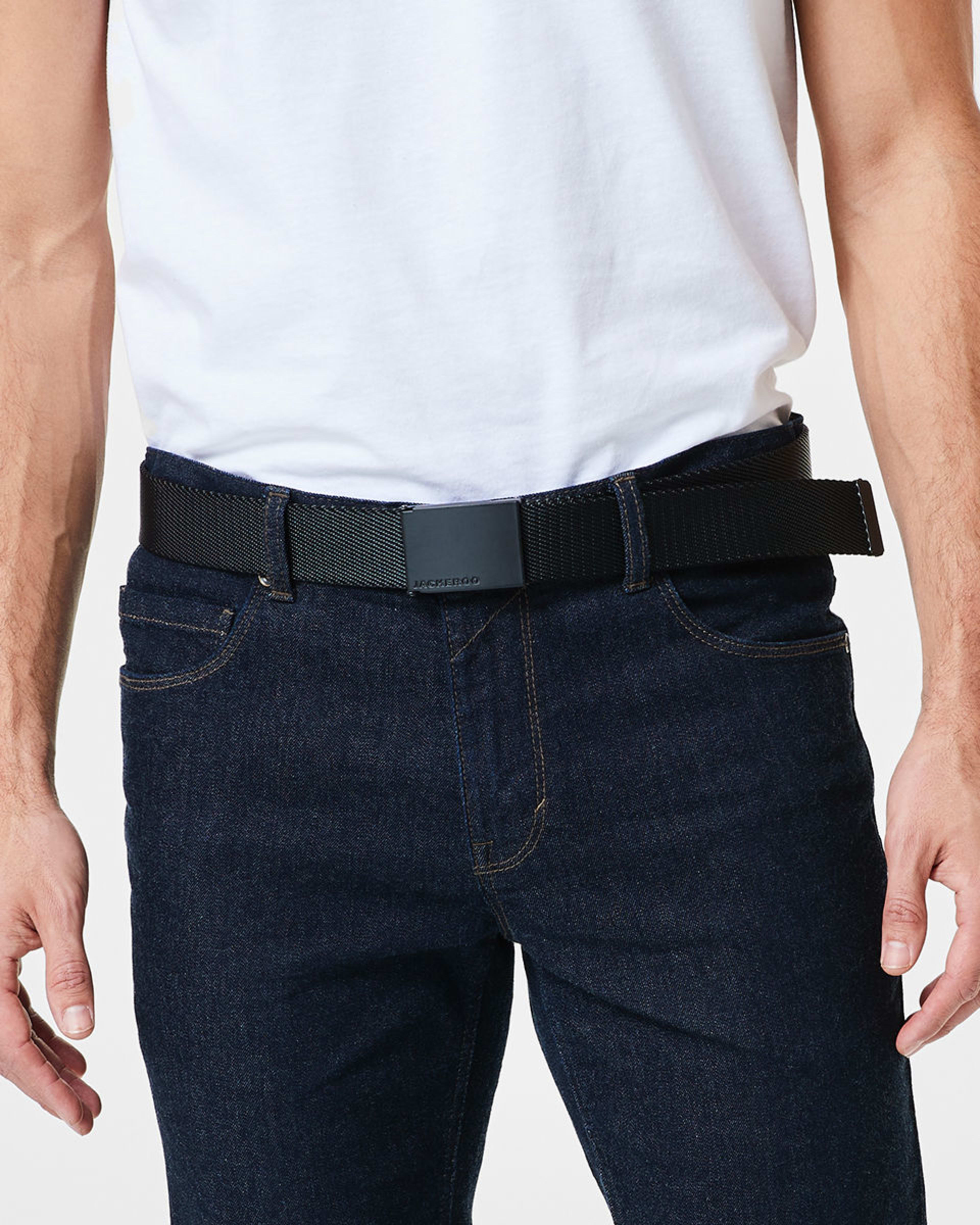 3 Flat Buckle Web Belt BLACK, 3 of 3