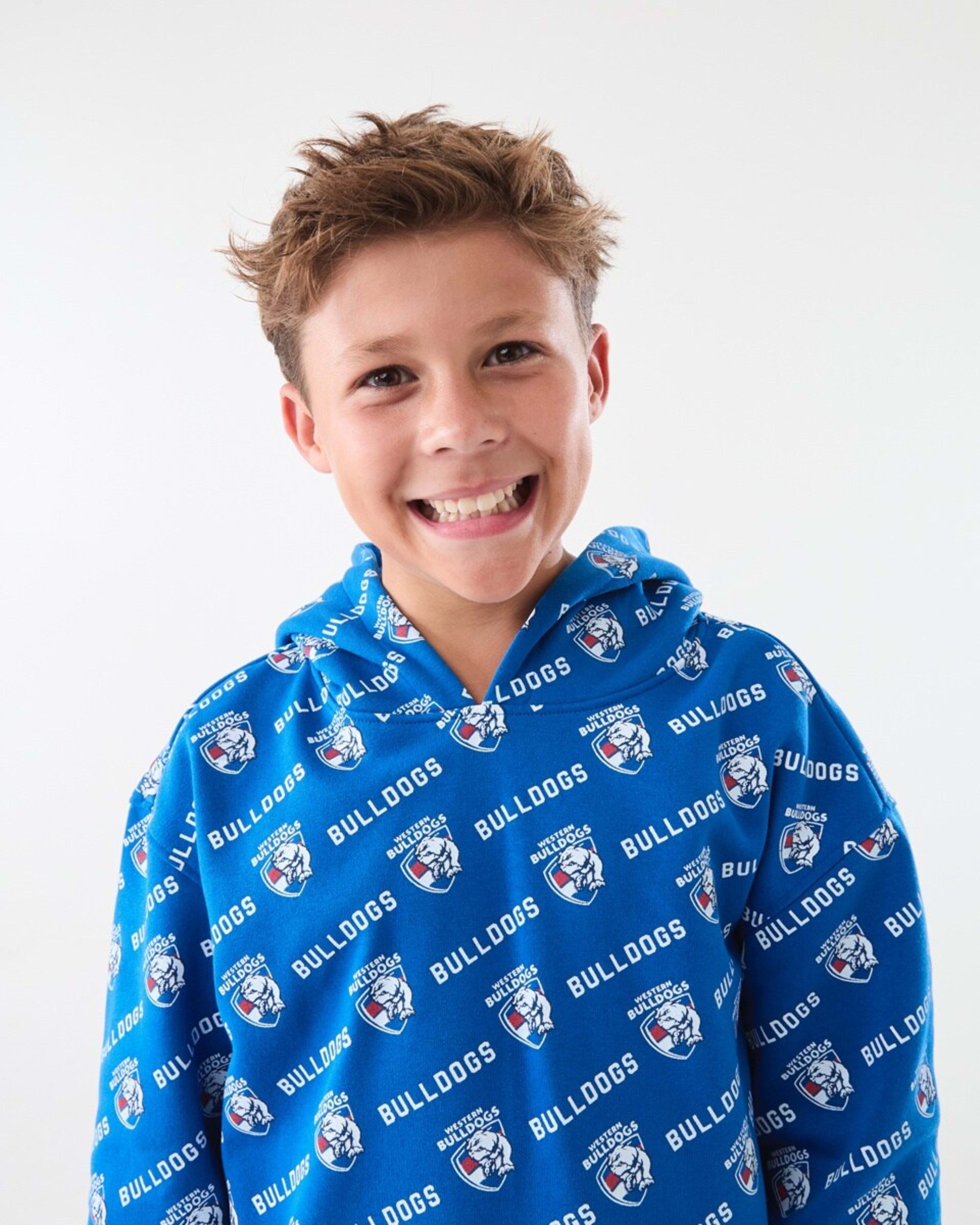 5 Official AFL Kids All Over Print Hoodie Bulldogs, 5 of 9
