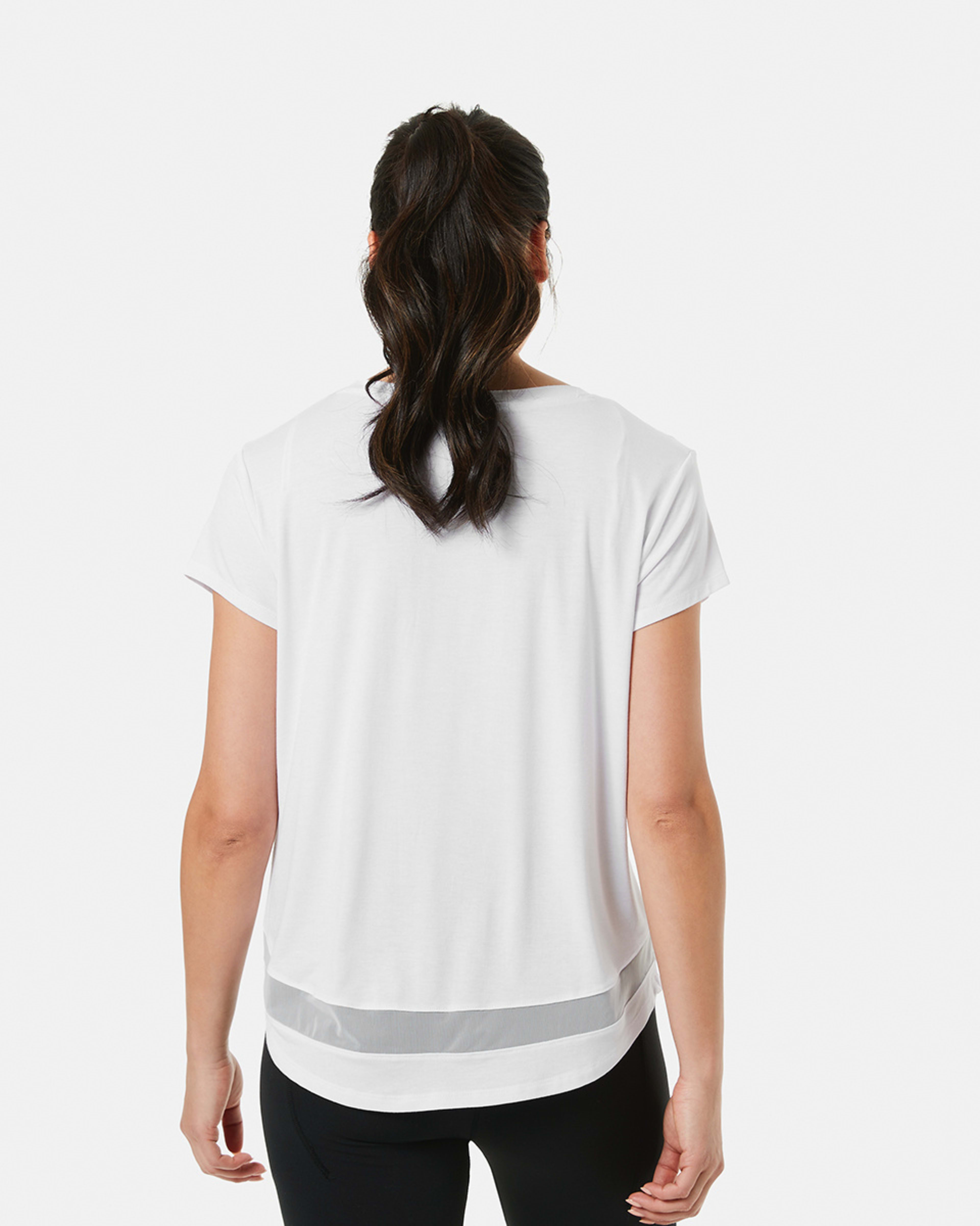 3 Active Womens Short Sleeve Mesh T-shirt WHITE, 3 of 5