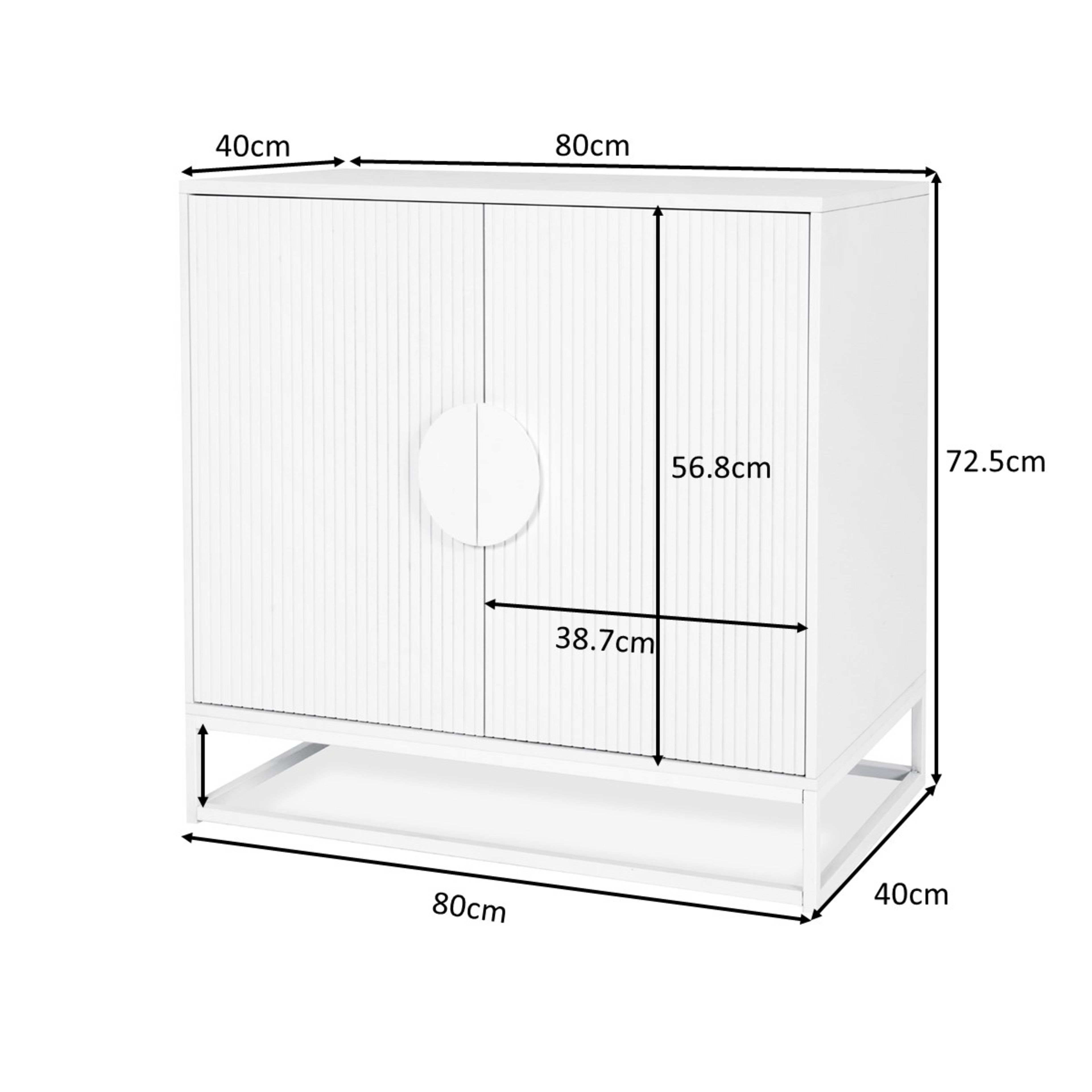 10 Stevie Ribbed Cabinet - White, 10 of 10