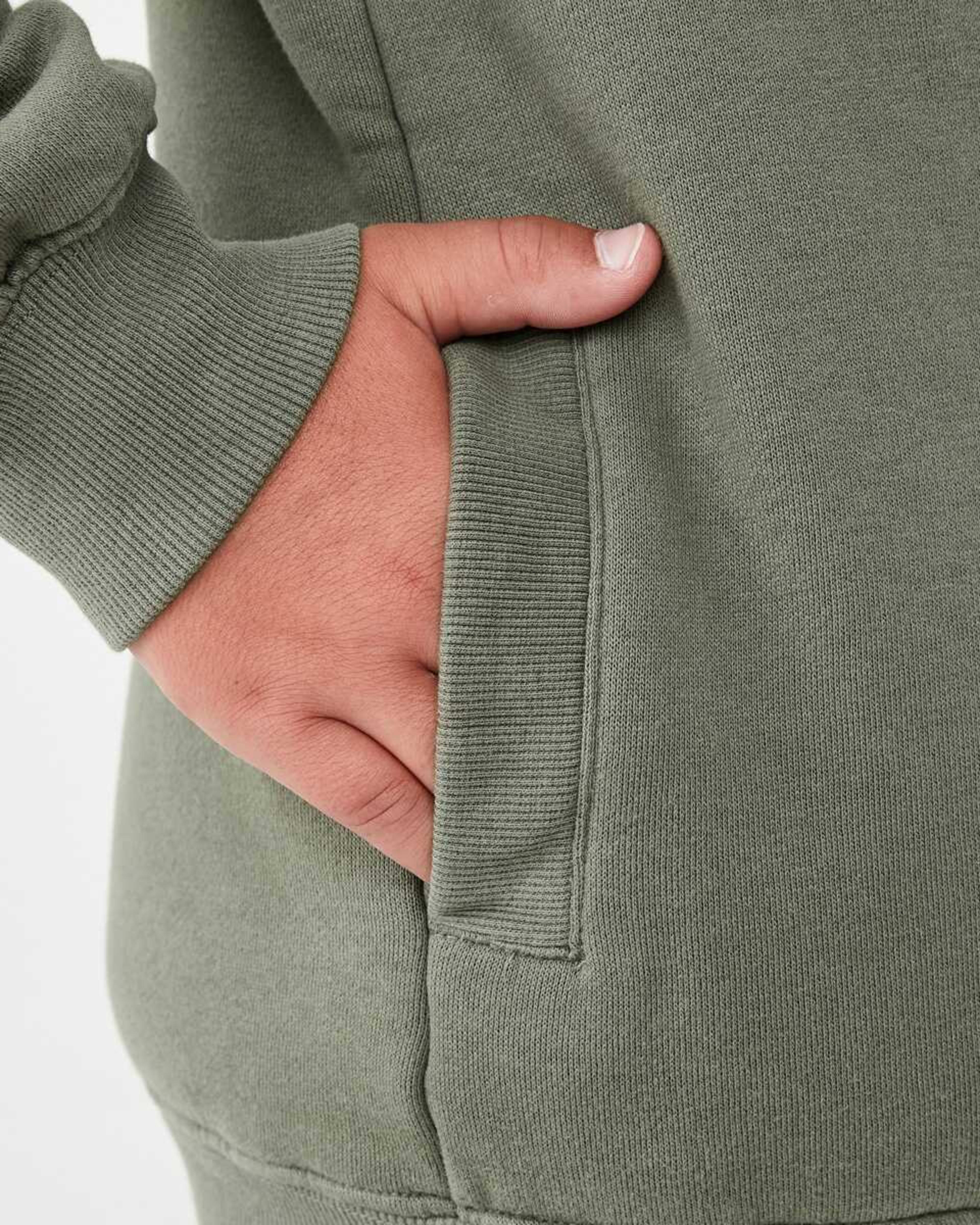 5 Sherpa Lined Zip Through Hoodie Grn 4 Leaf, 5 of 7
