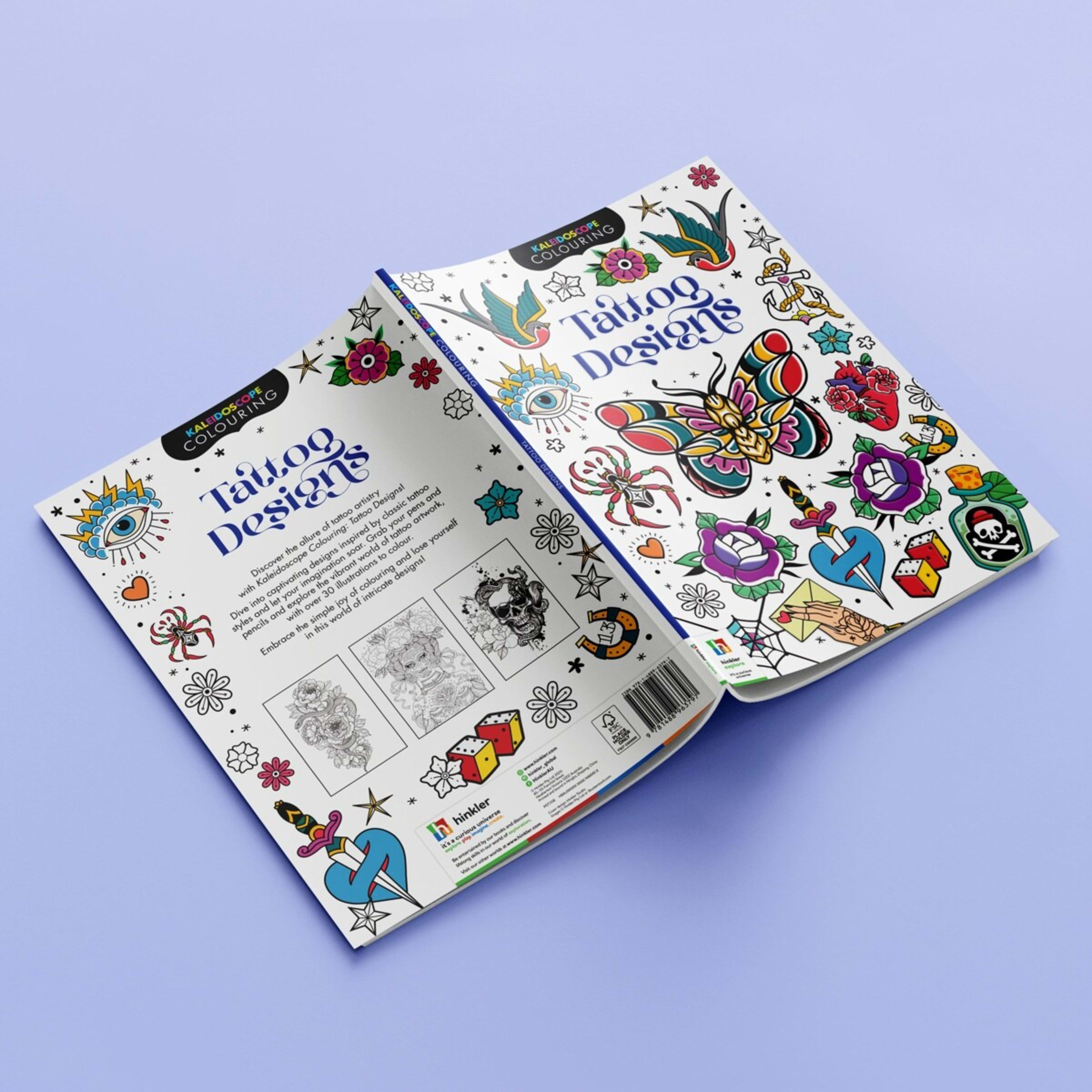 5 Kaleidoscope Colouring: Tattoo Designs - Book, 5 of 5