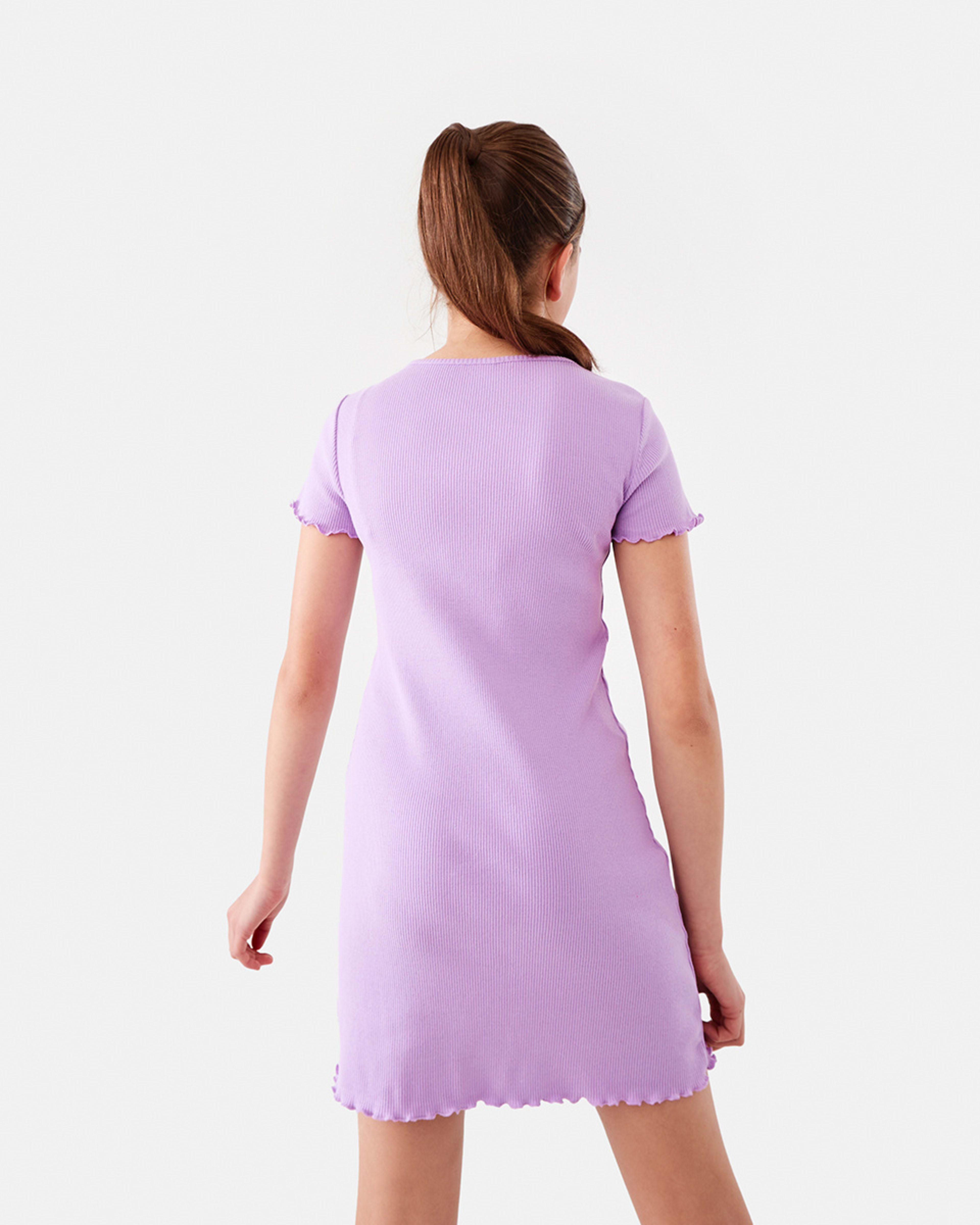2 Short Sleeve Rib Dress Dsrt Purpl, 2 of 10