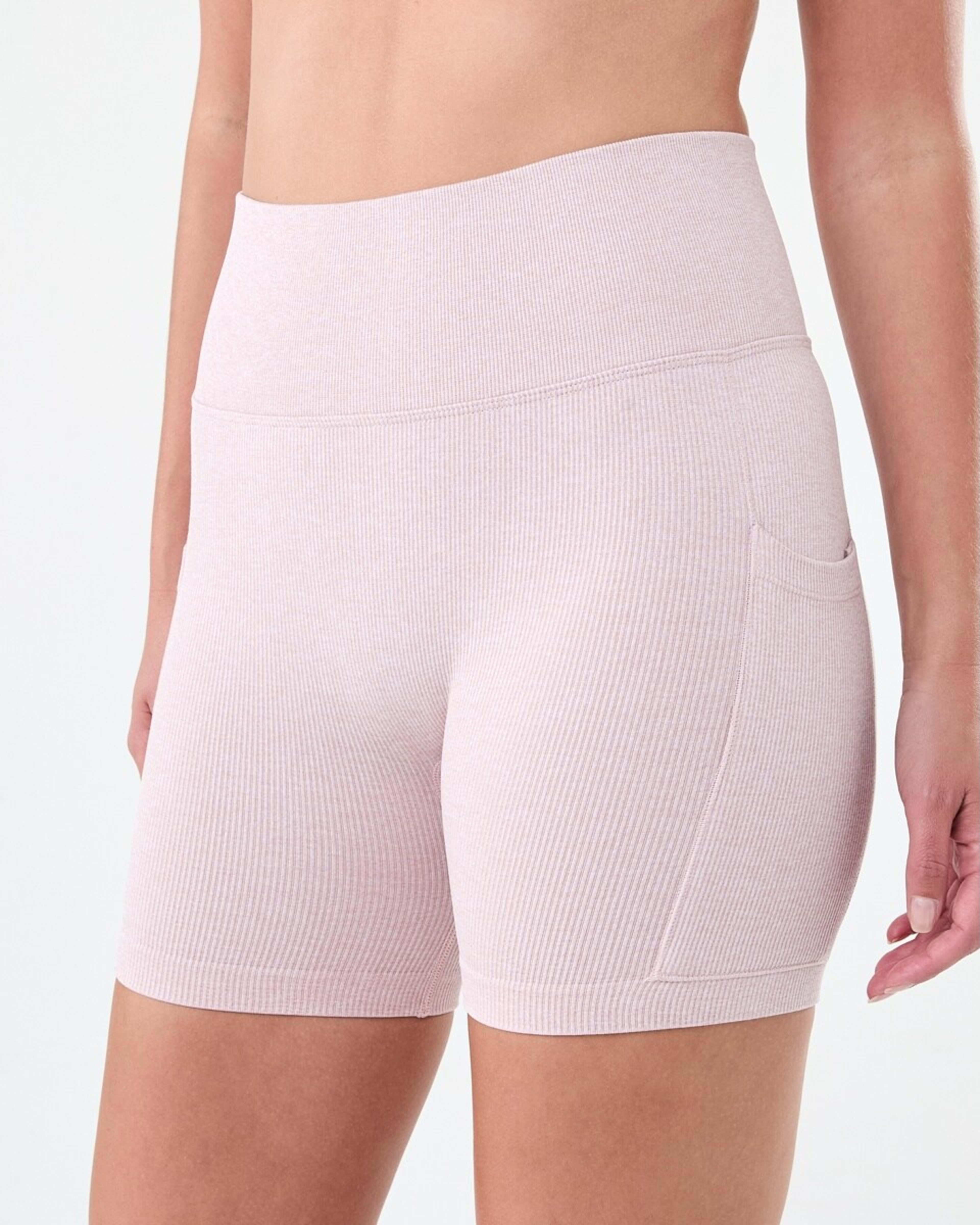 2 Active Womens Seamfree Pocket Bike Shorts Sol B Pink, 2 of 7