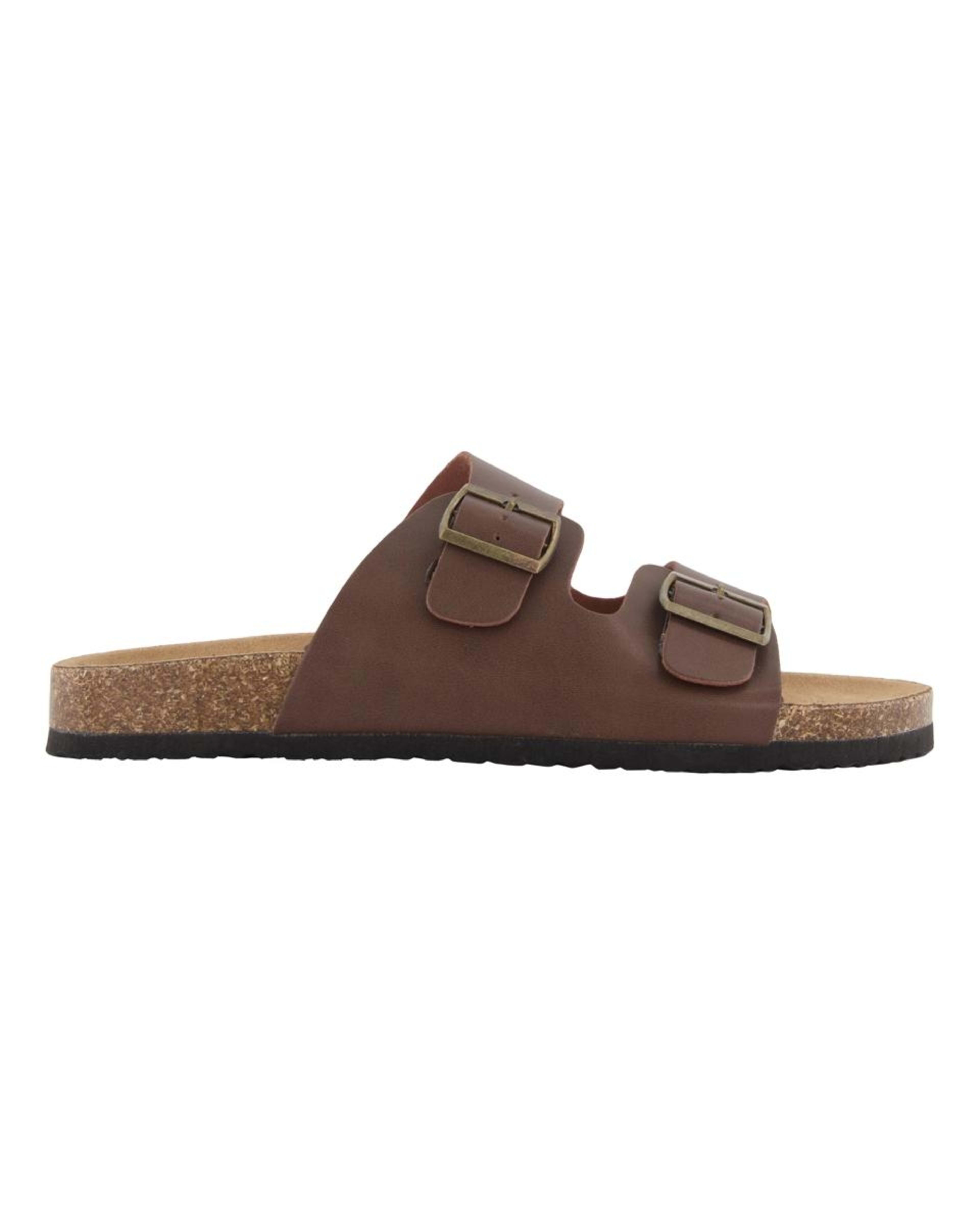 1 Double Buckle Sandals BROWN