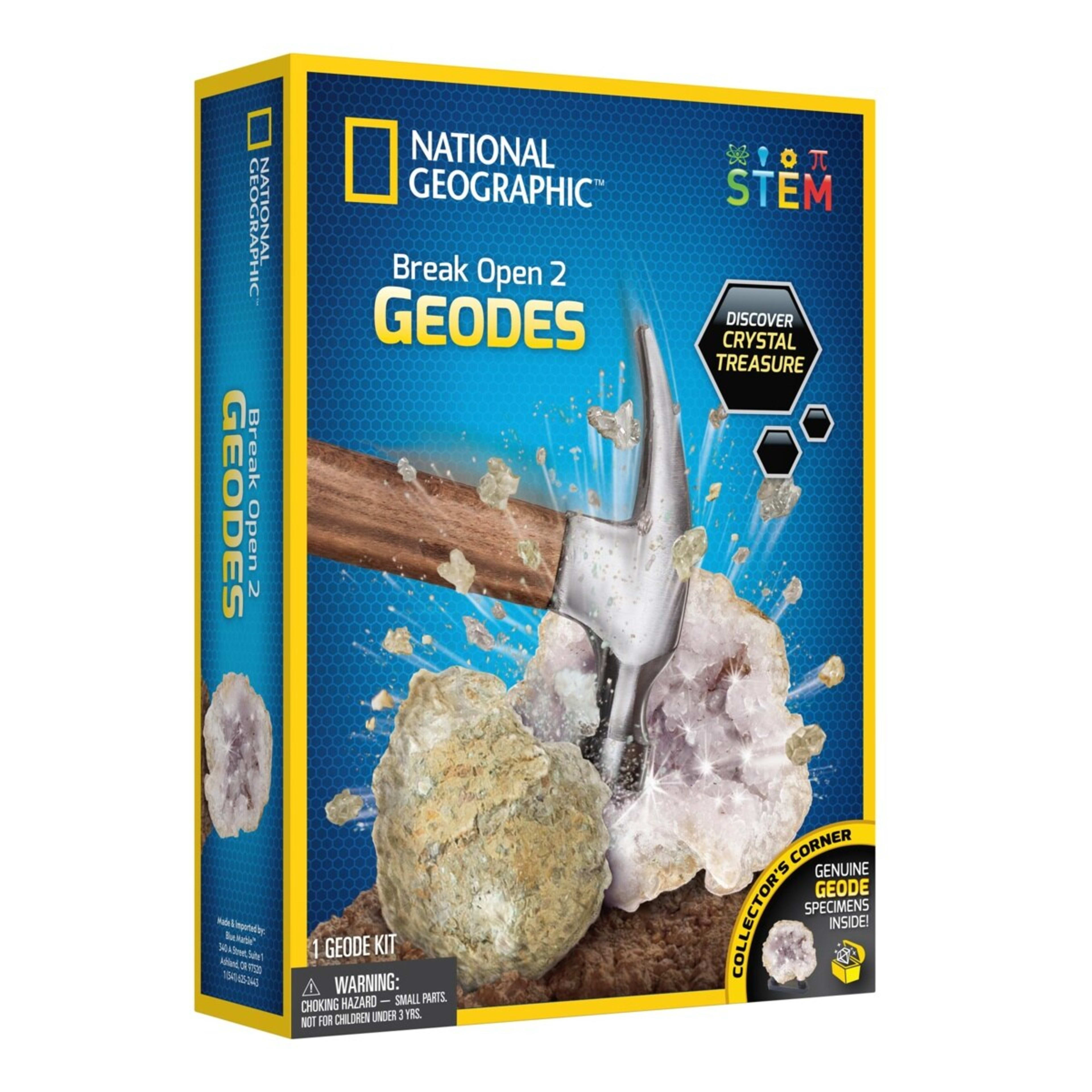 1 National Geographic Break Open 2 Geodes Kit