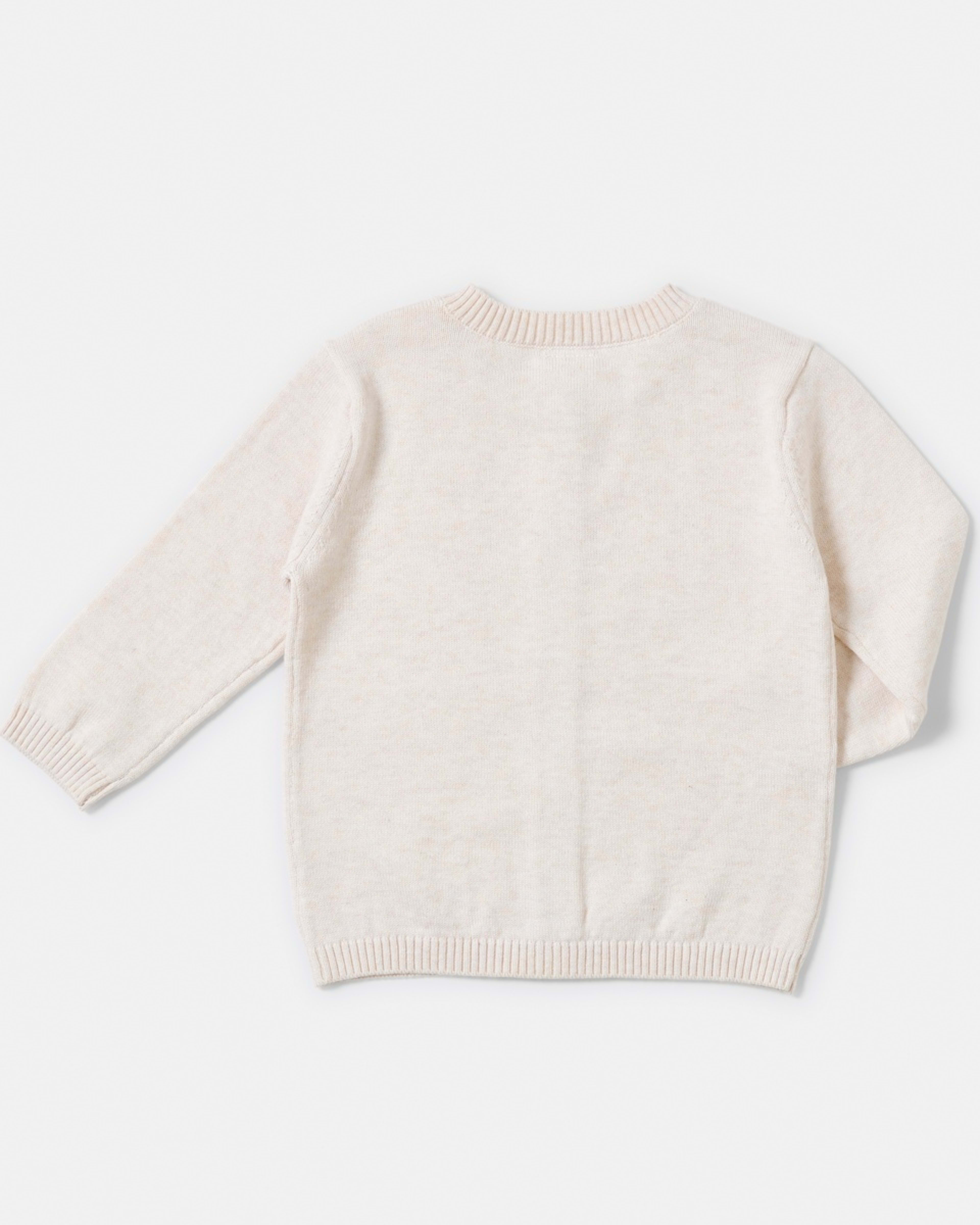 2 Newborn Cardigan HONEY OAT MARLE, 2 of 4
