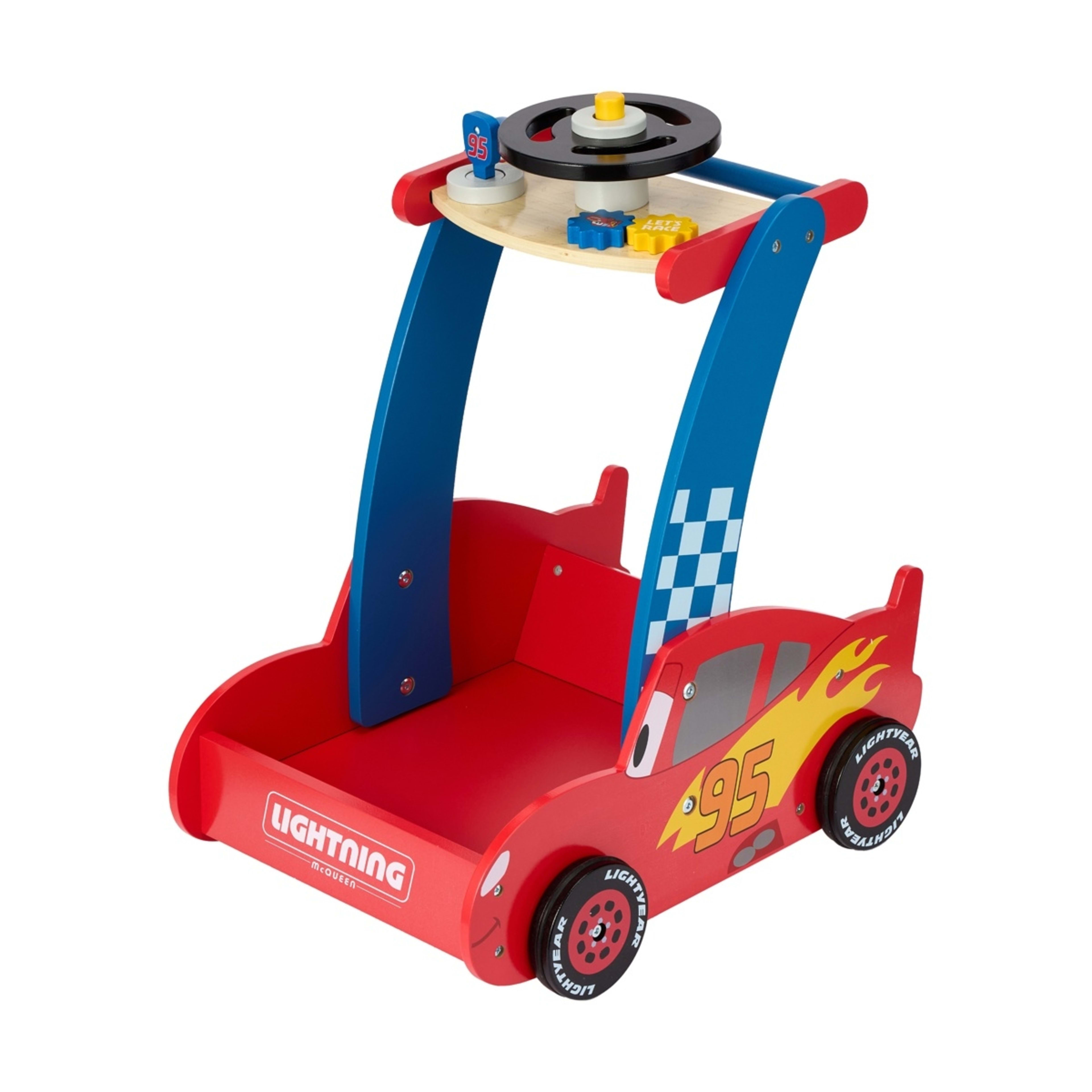 2 Disney Pixar Cars Wooden Toys Junior Walker, 2 of 7