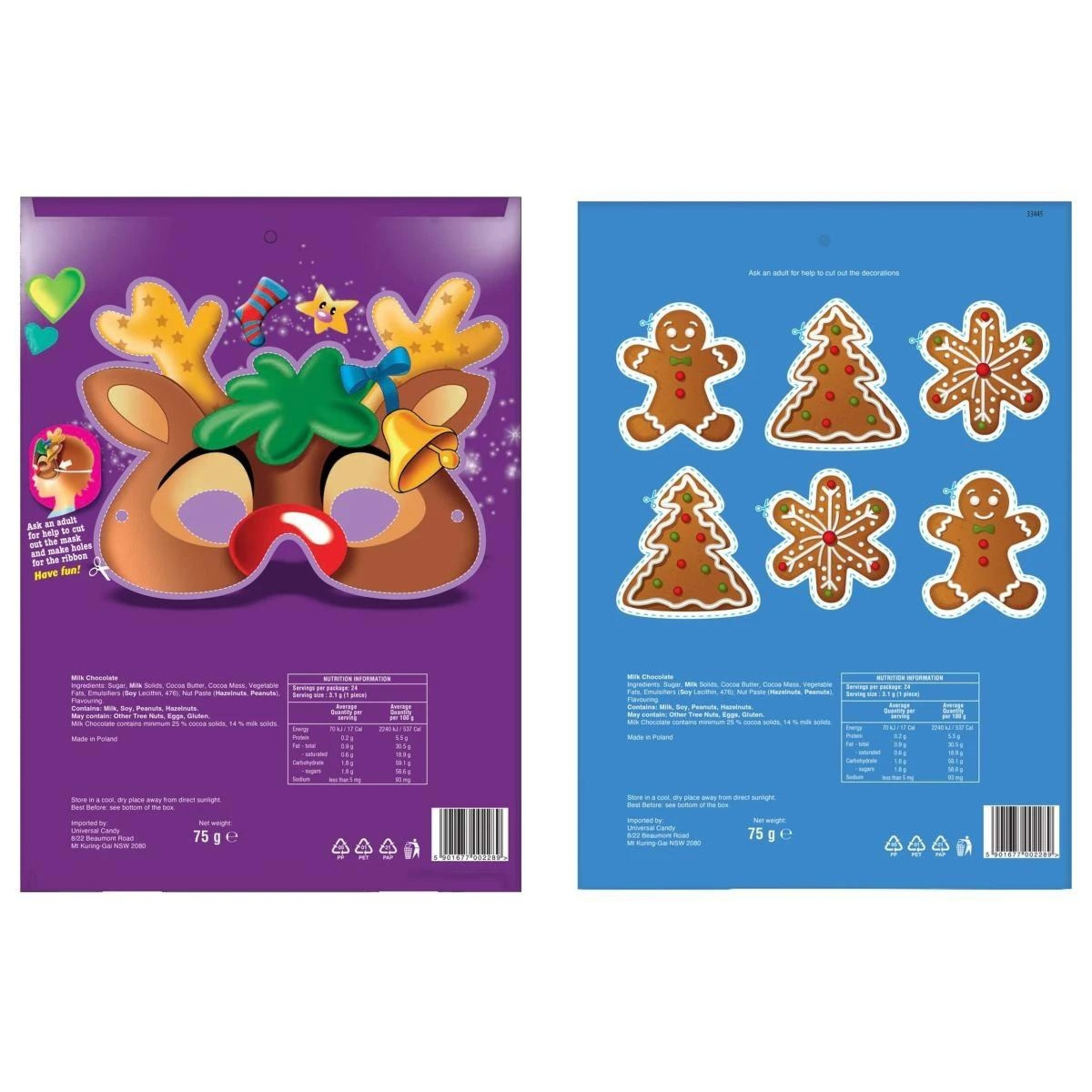 2 Santa or Reindeer Chocolate Advent Calendar 75g - Assorted, 2 of 3