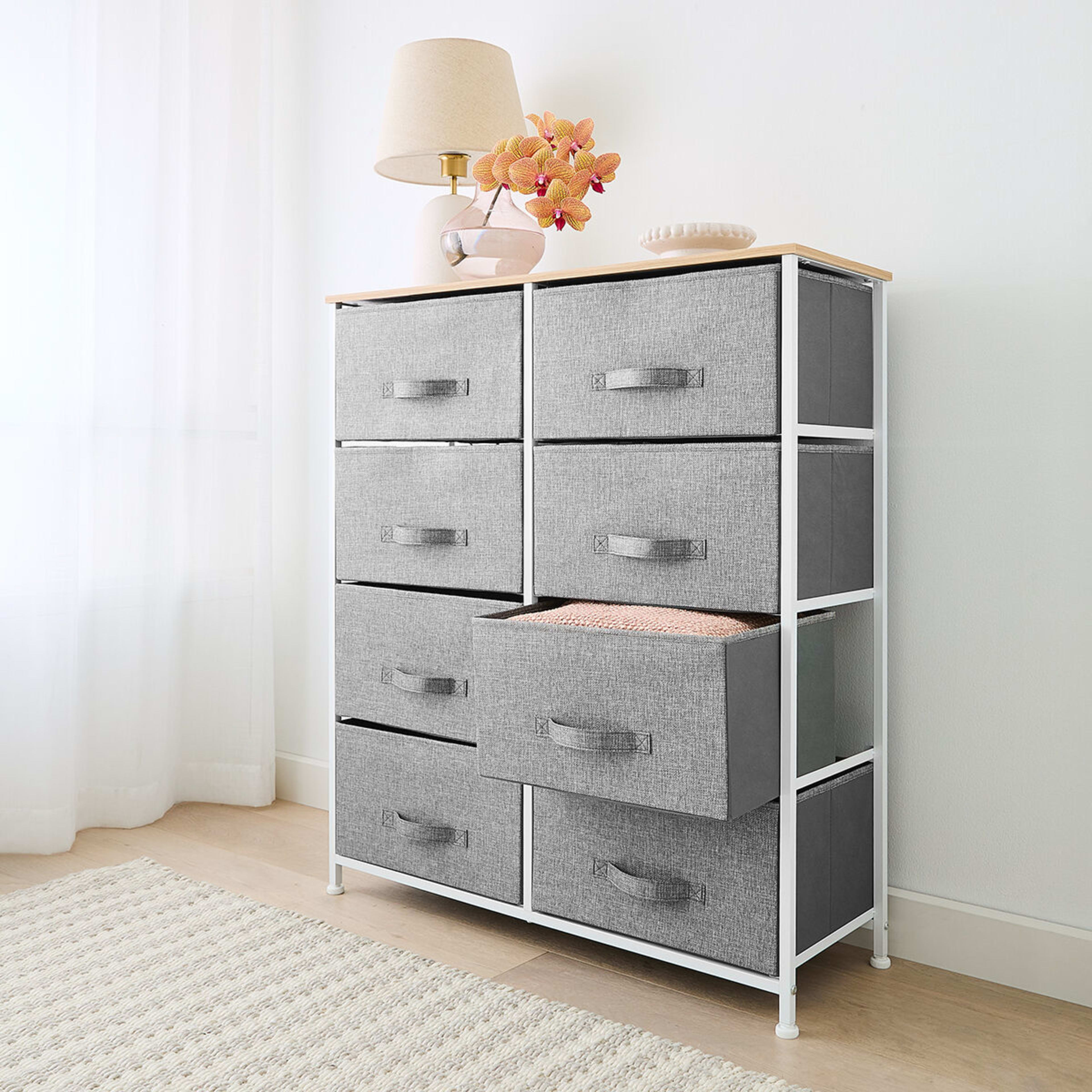 1 8 Drawer Chest - Grey