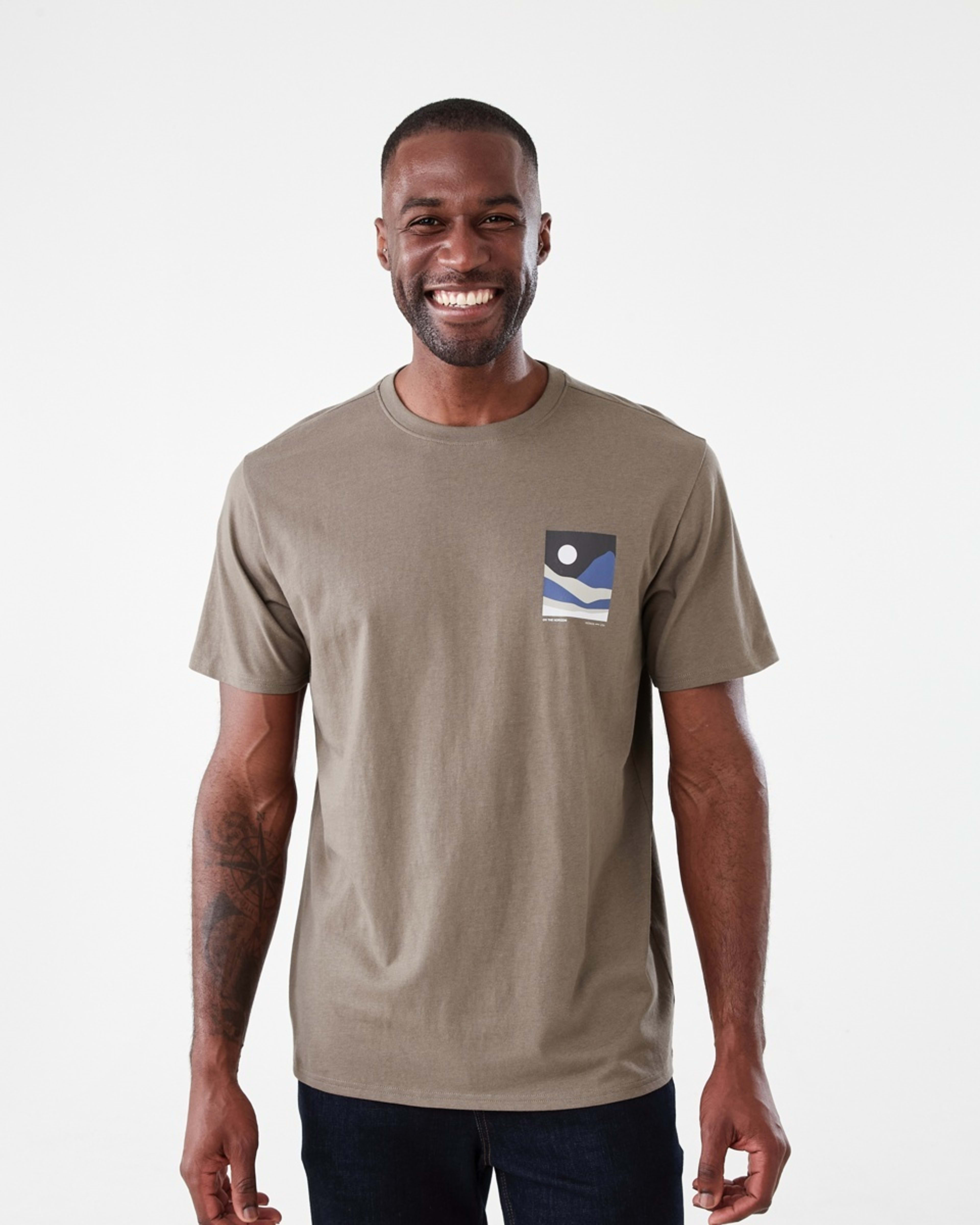 1 Print T-shirt Brn Eagle
