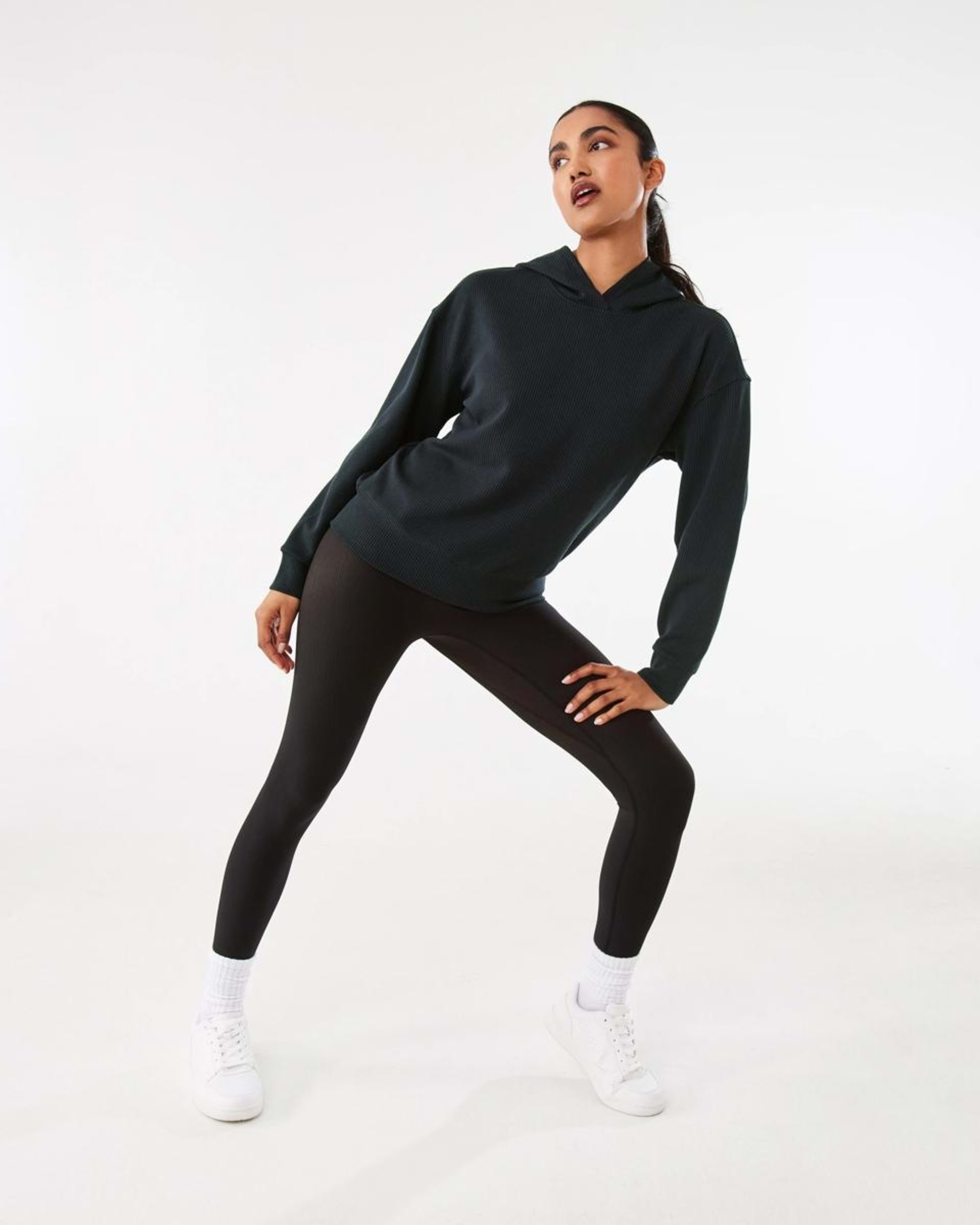 2 Active Womens Rib Leggings BLACK, 2 of 9