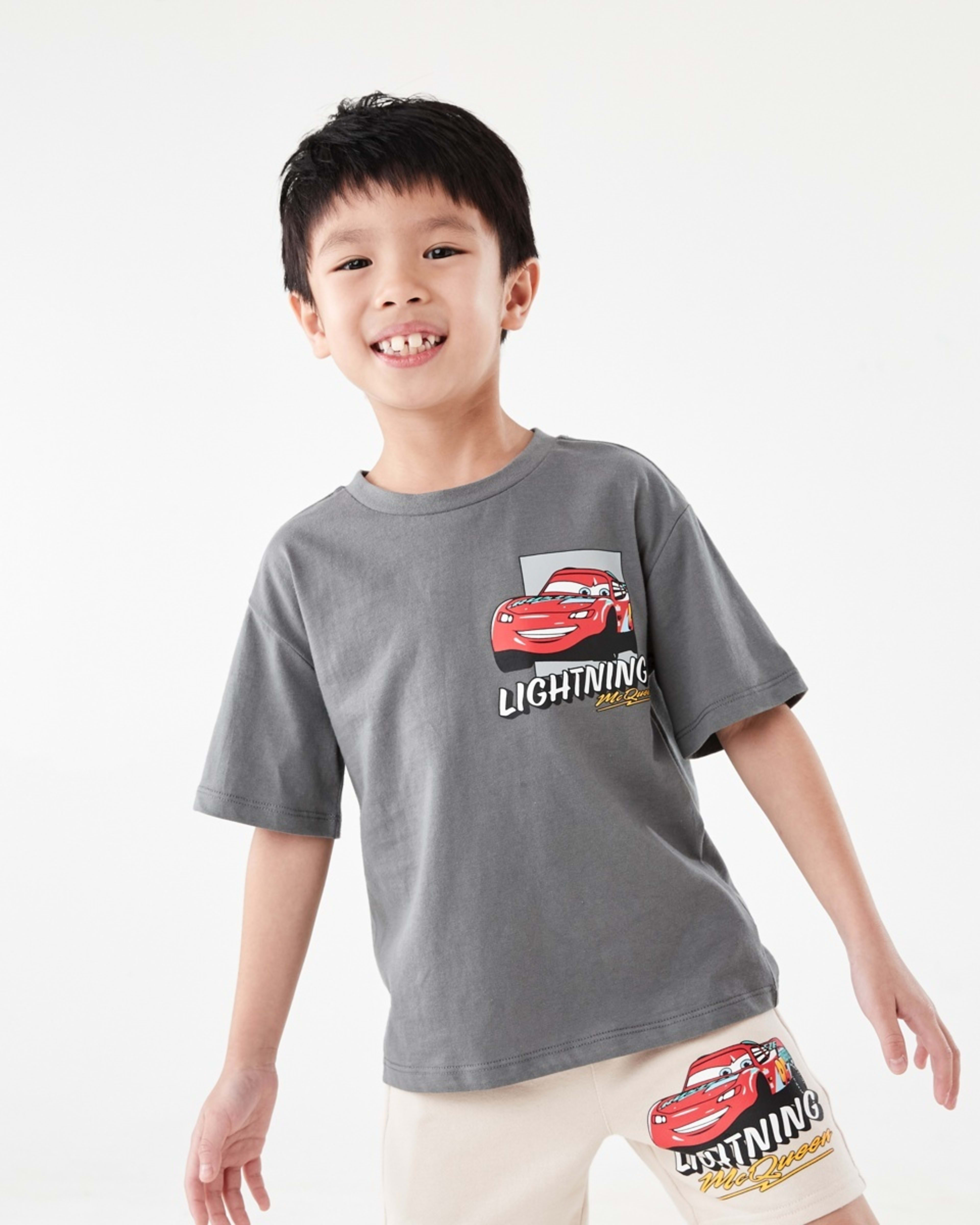 1 Cars License Short Sleeve T-shirt Cars Lightning And Lets Gooo
