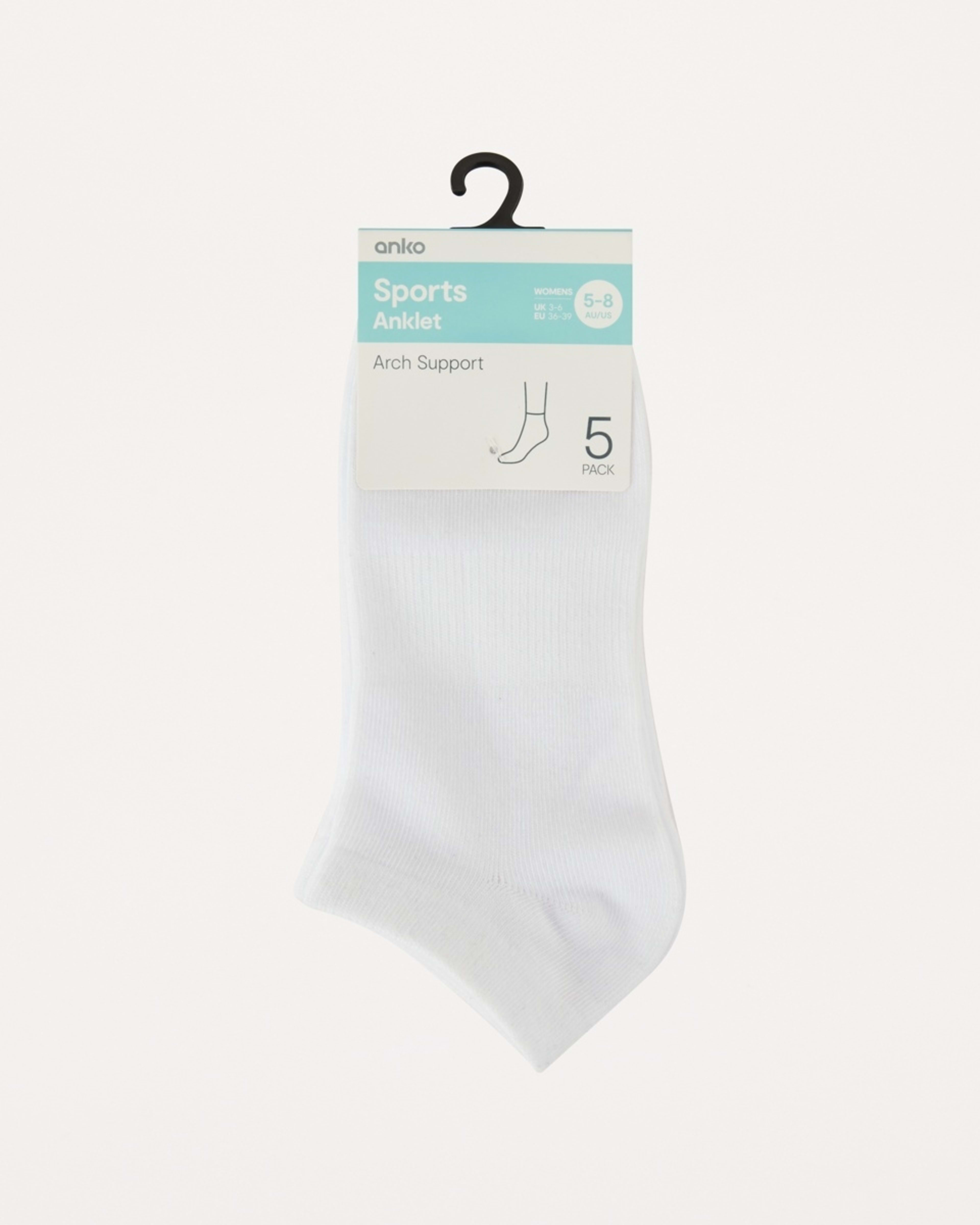3 5 Pack Active Low Cut Socks WHITE, 3 of 3