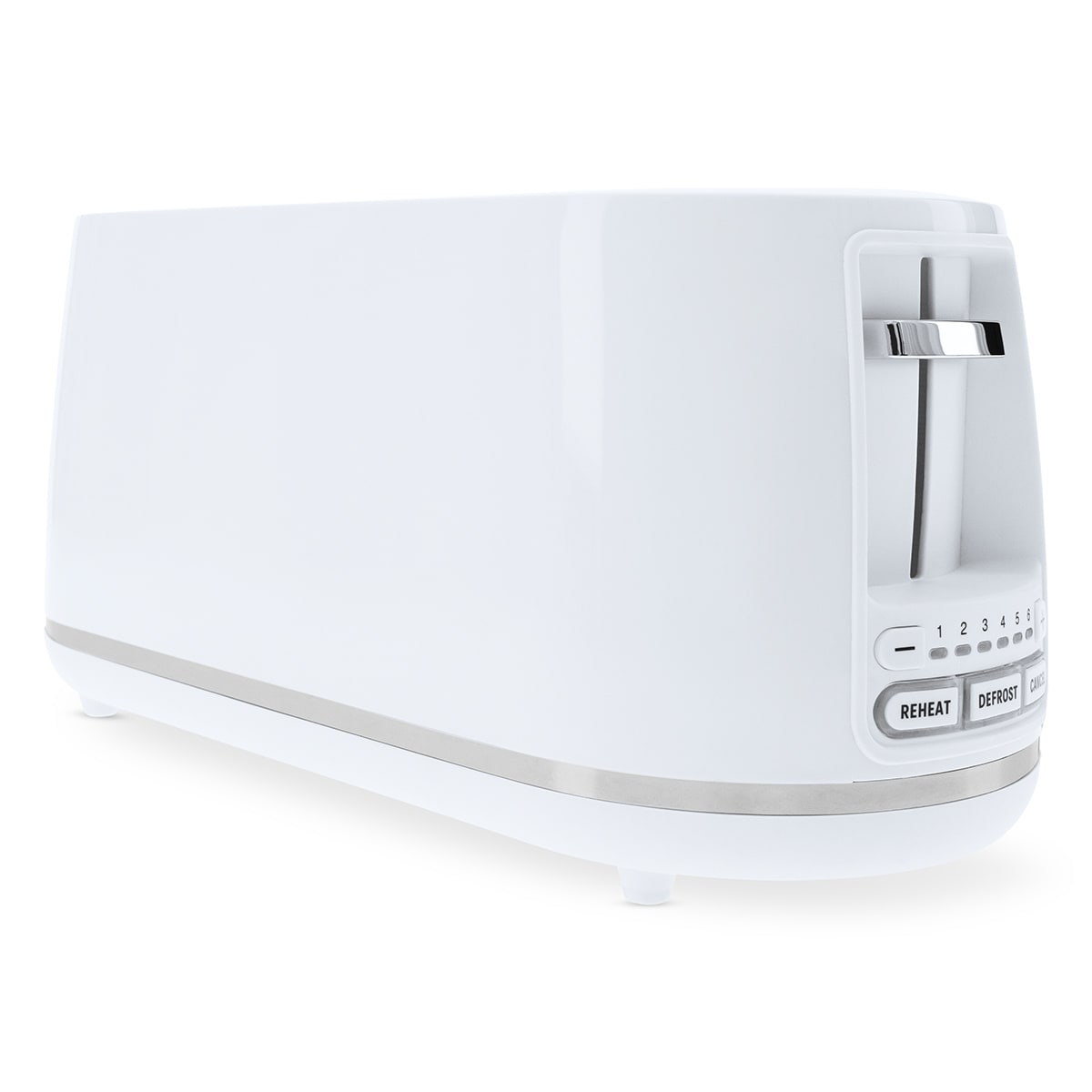 4 Slice Long Slot Toaster White Kmart