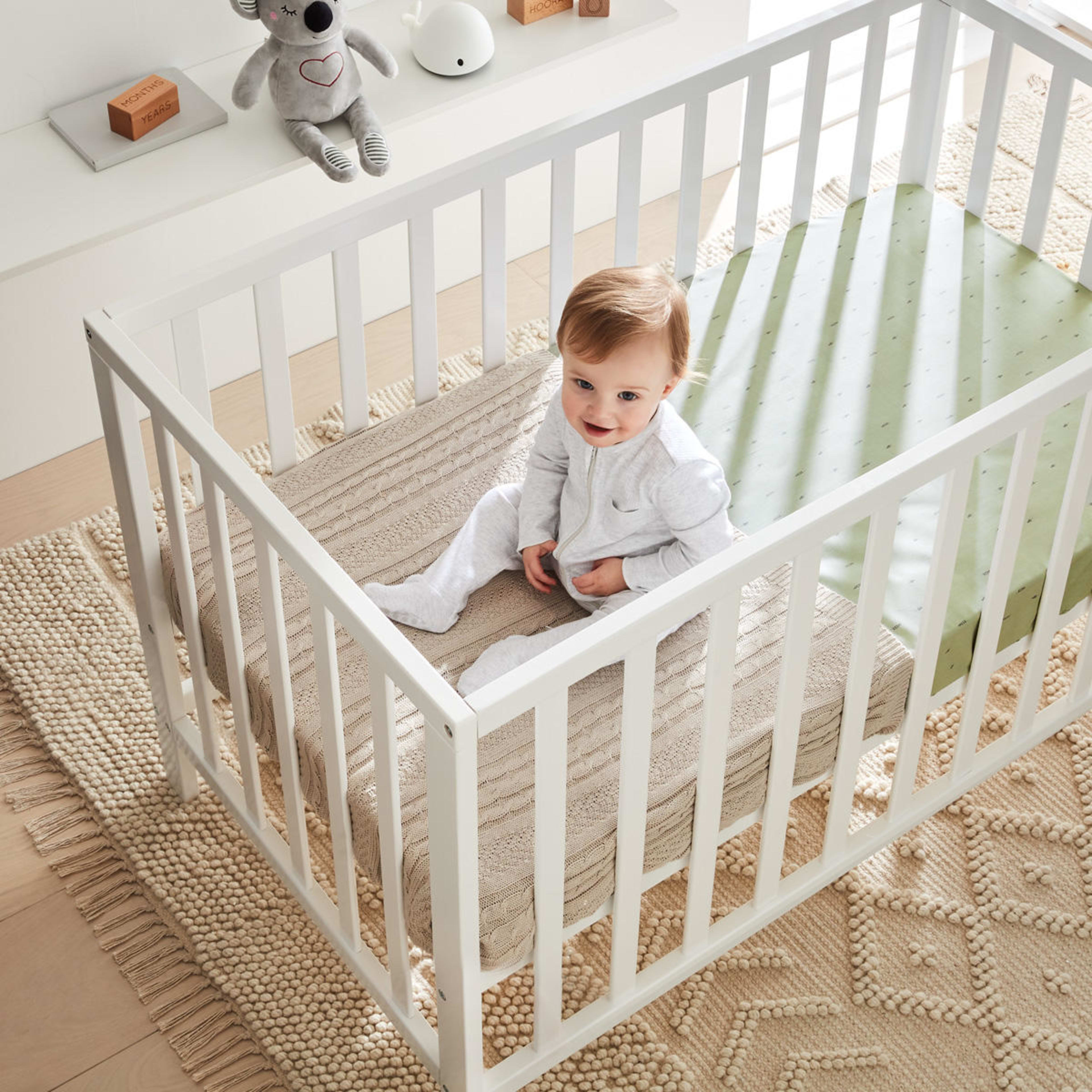 White Wooden Cot Kmart